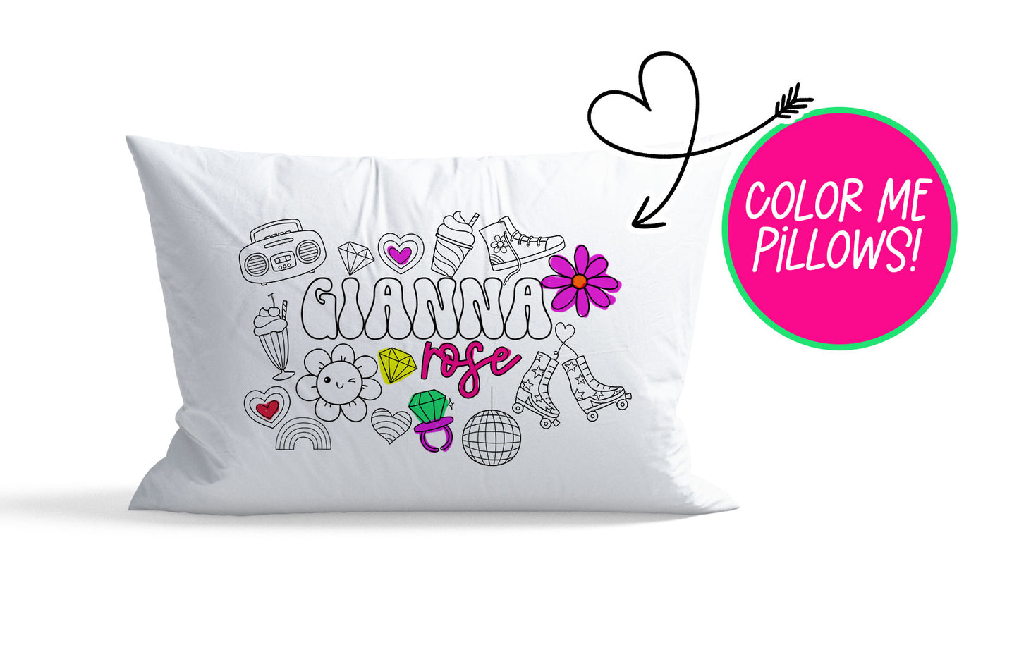 Color Me Pillowcase - Retro 90s