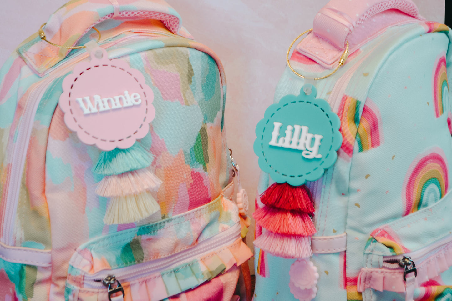 Tassel Diaper Bag Tag, Backpack Name Tag, Name Keychain