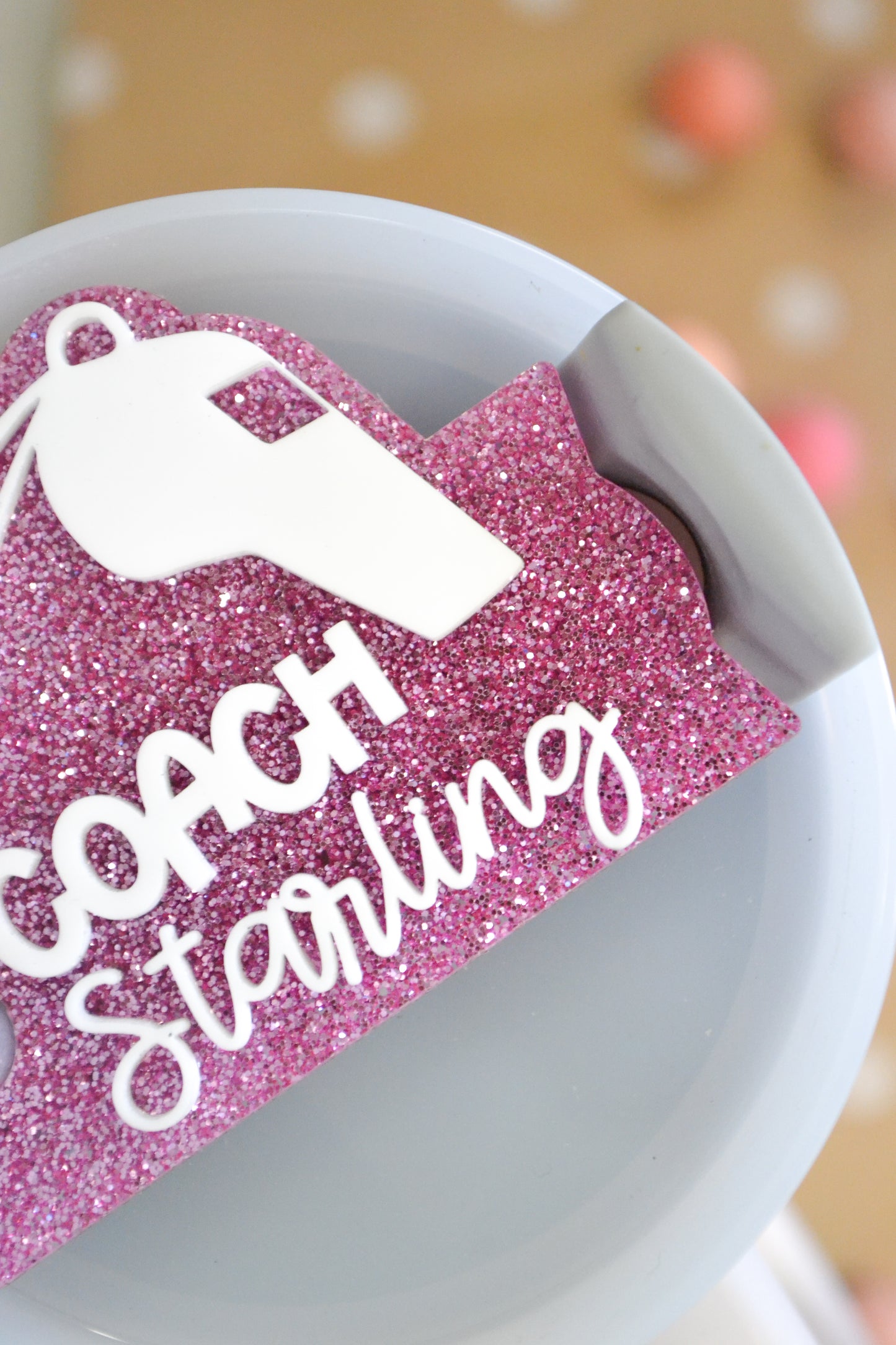 Sports Coach Personalized Stanley Tumbler Name Plate