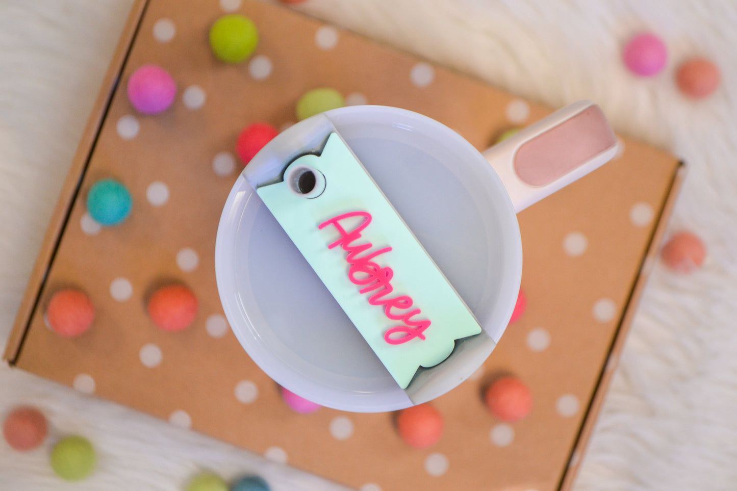 Electric Pink! Personalized Stanley Tumbler Name Plate Acrylic