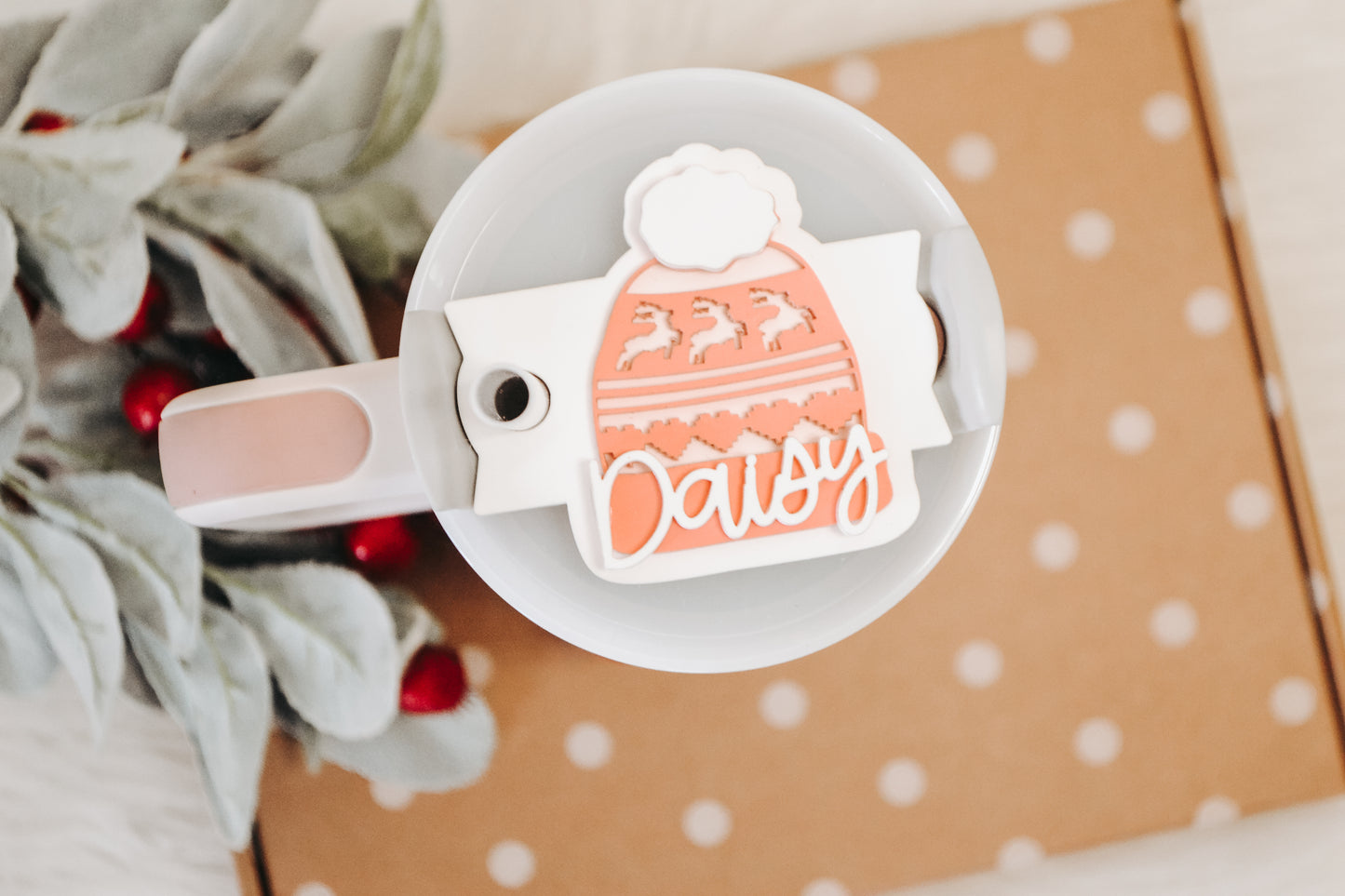 Winter Personalized Stanley Tumbler Name Plate Acrylic