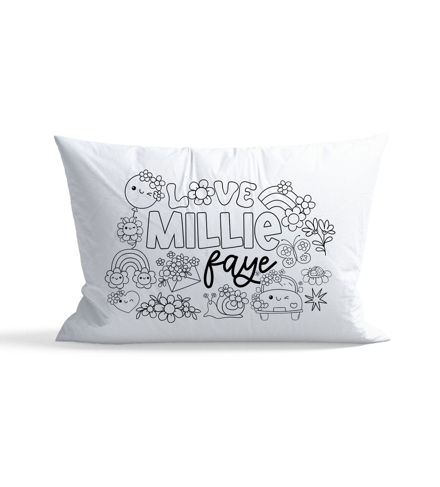 Color Me Pillowcase - Flower Power