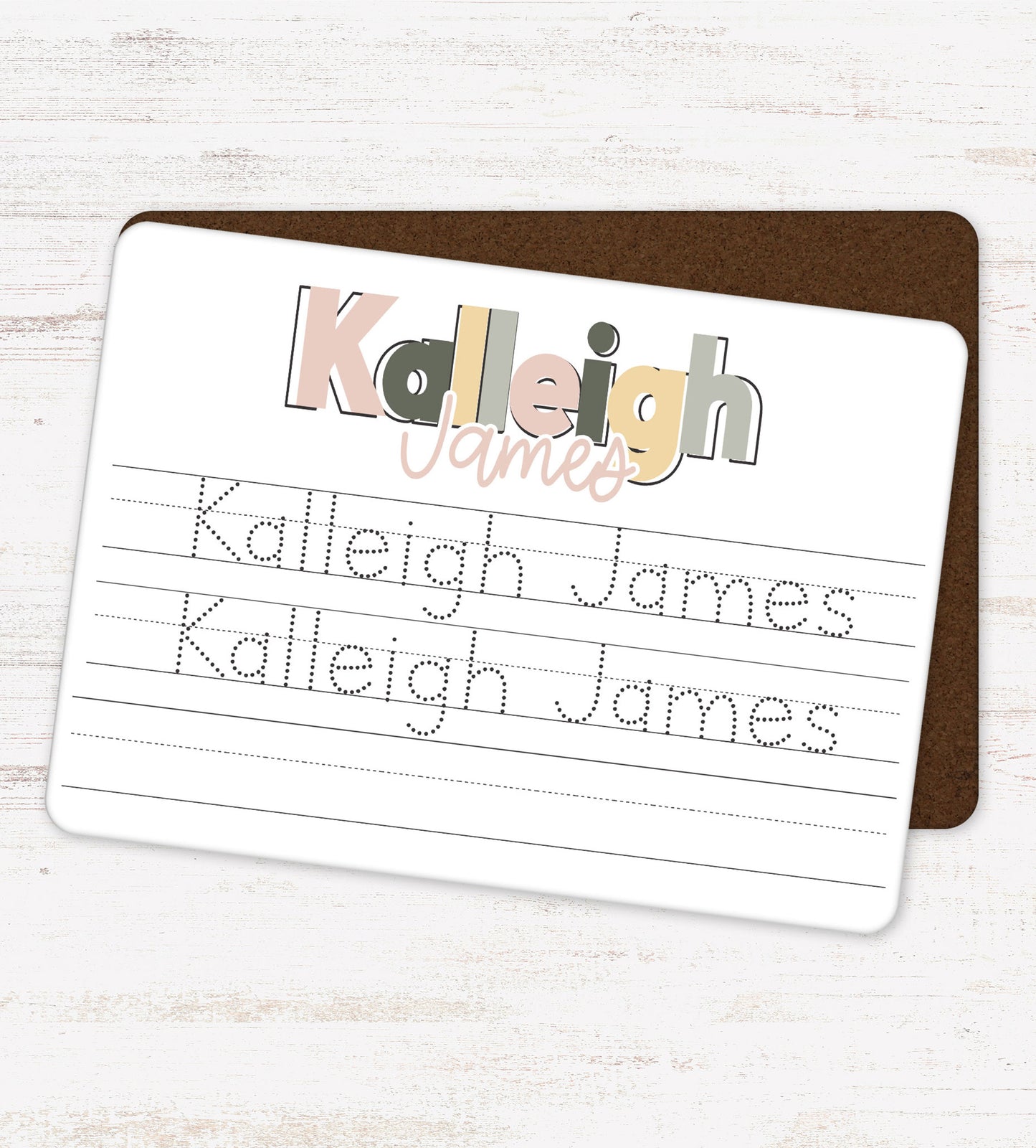 Personalized Dry Erase Name Tracing Board
