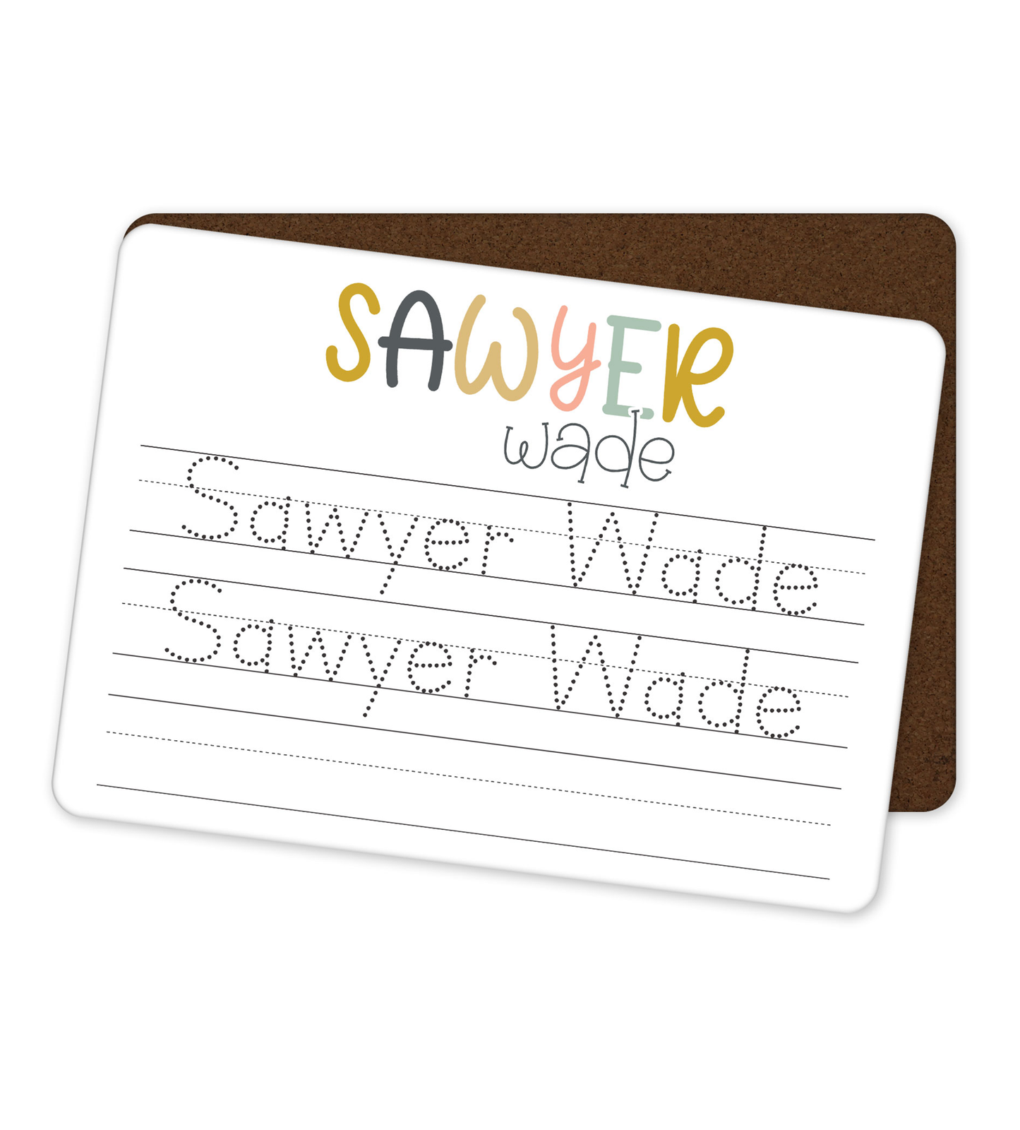 Personalized Dry Erase Name Tracing Board
