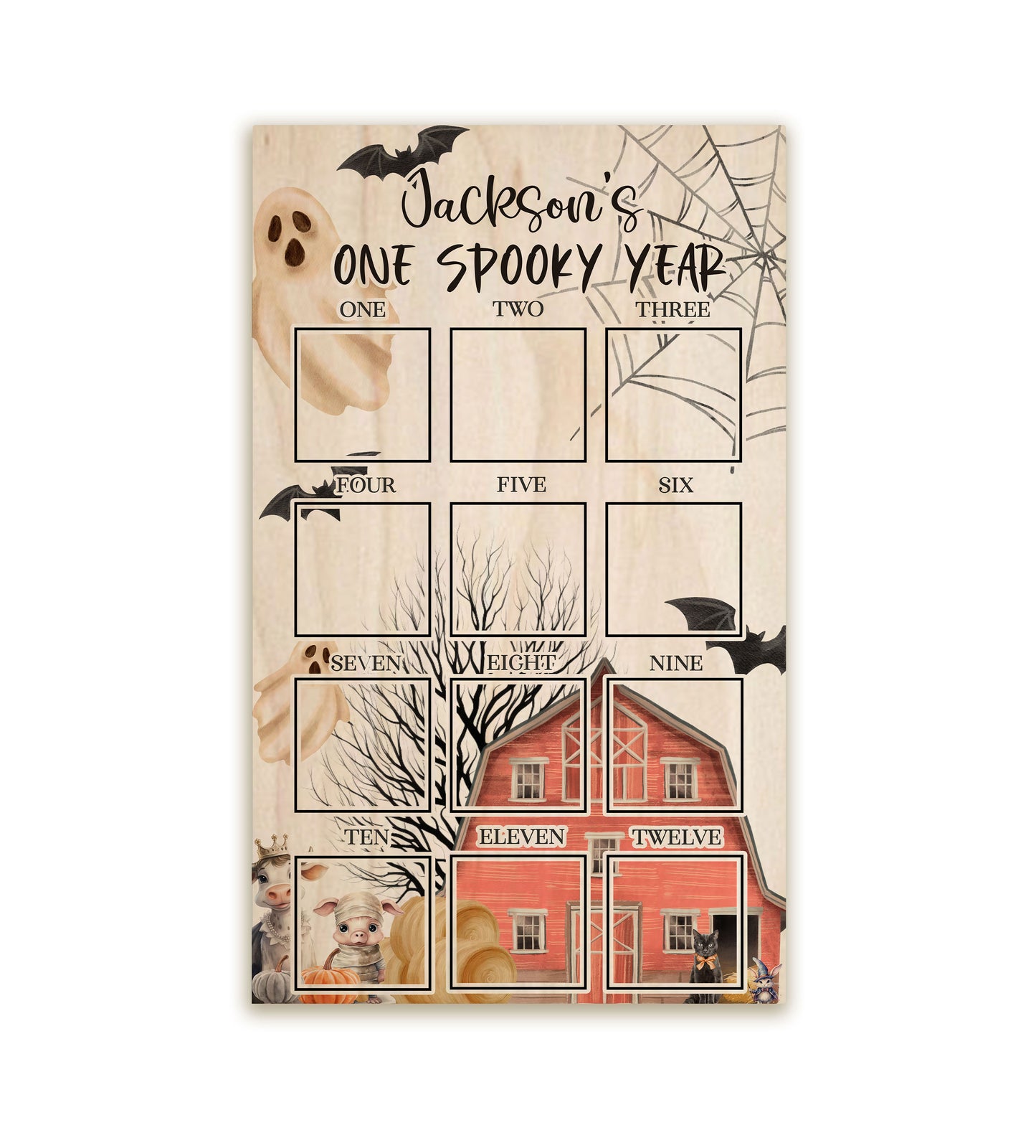 Spooky Barnyard First Year Photo Board