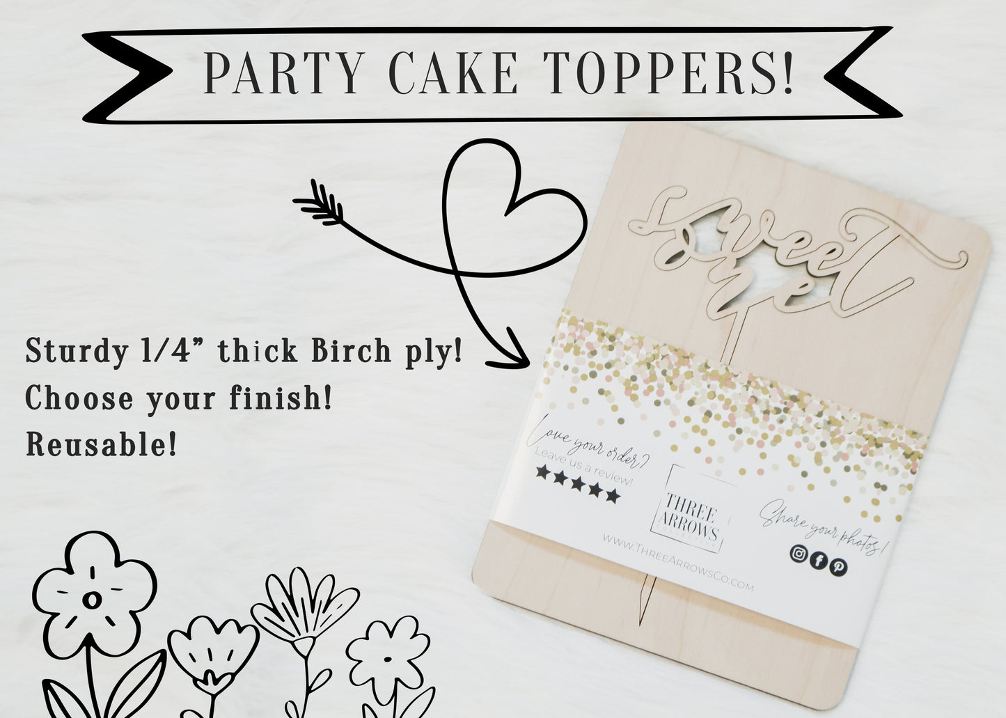 Boho Sunburst Number First Birthday Cake Topper