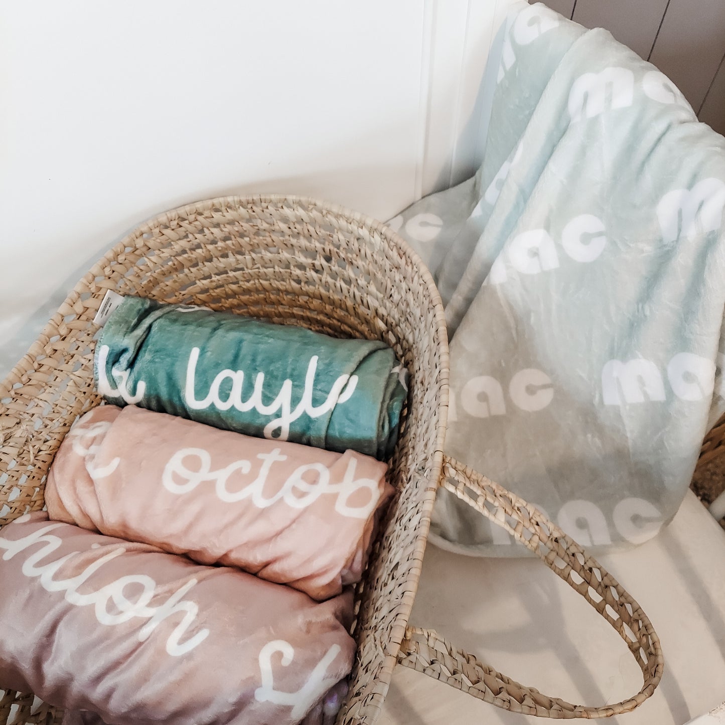 Soft Boho Personalized Name Blanket