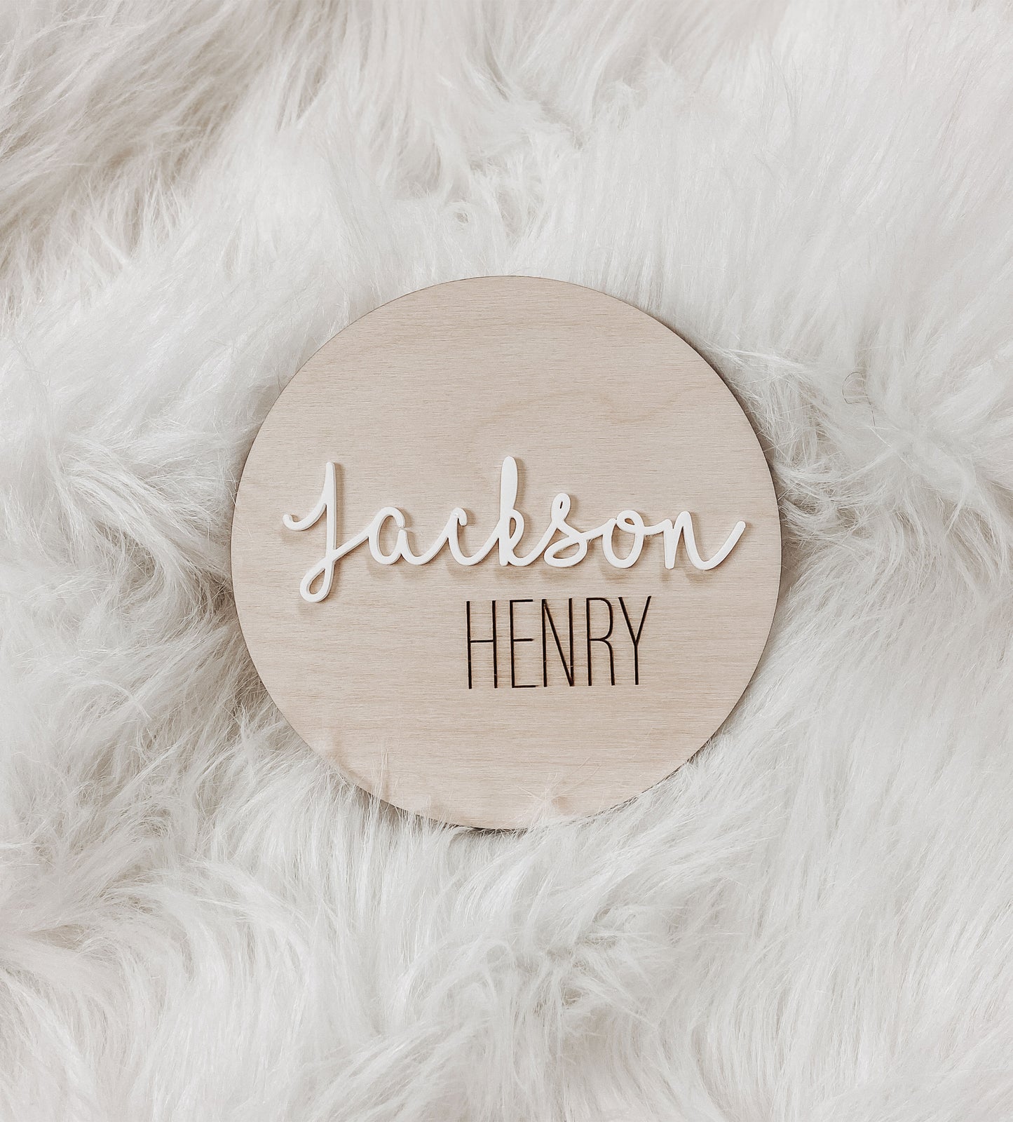 3D Round Nursery Name Sign