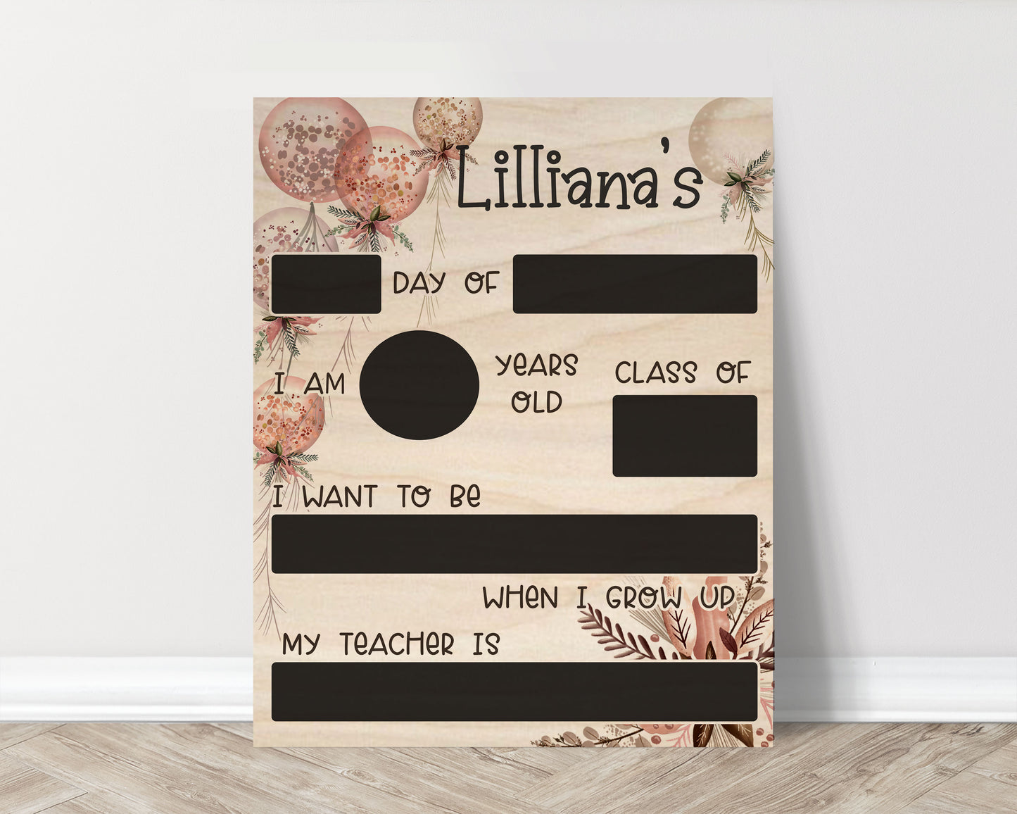First Day Of School Sign- Balloons