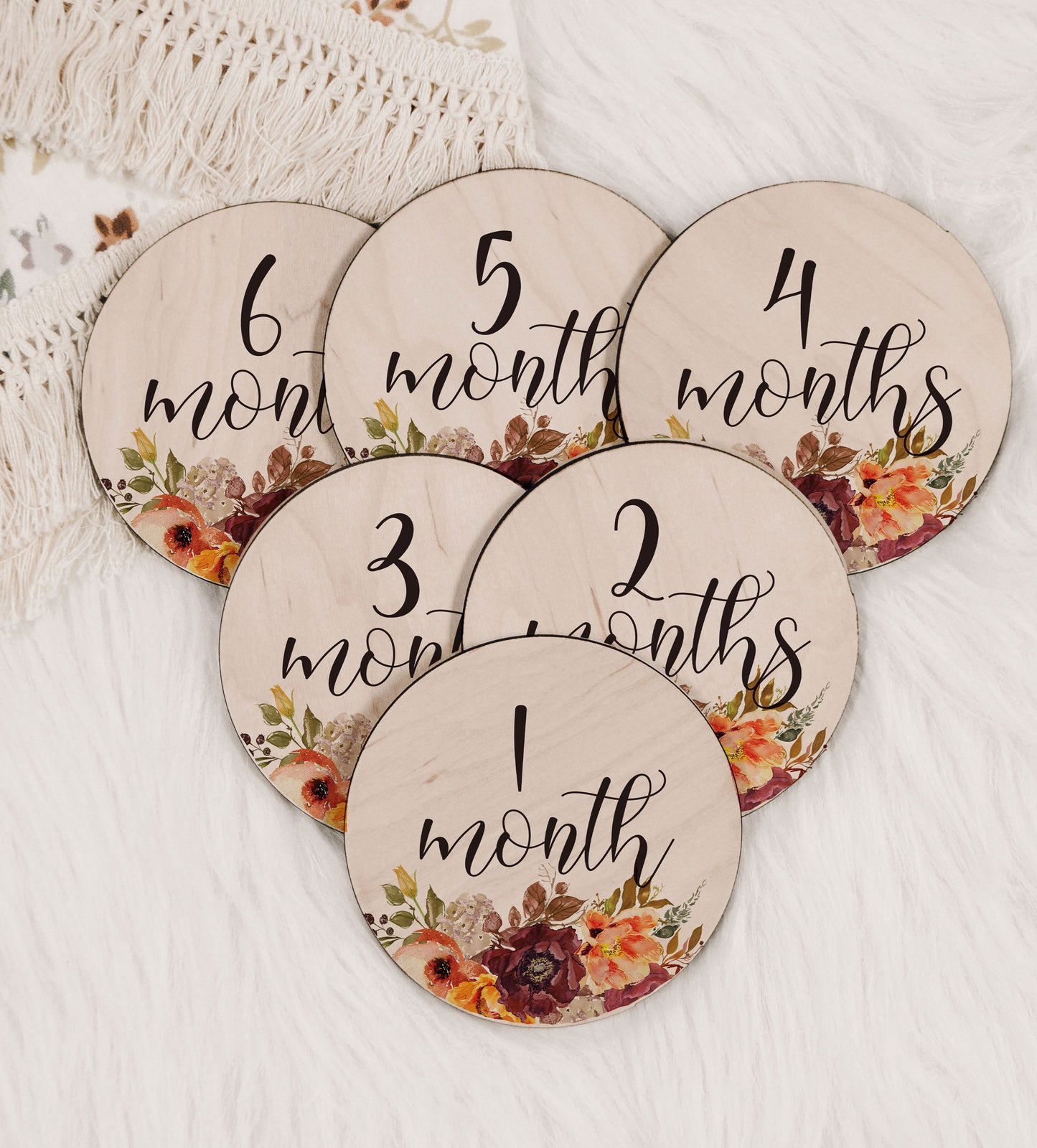 Bernadette - Floral Baby Monthly Milestone Set