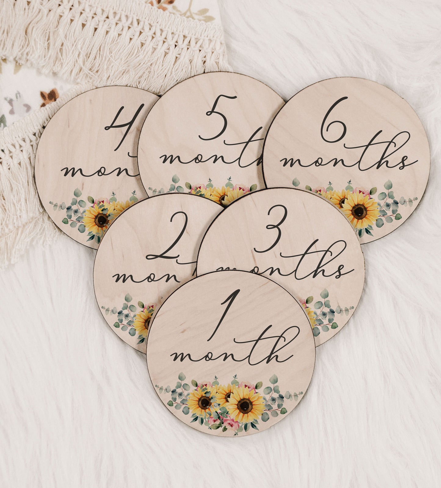 Bernice - Sunflowers Baby Monthly Milestone Set