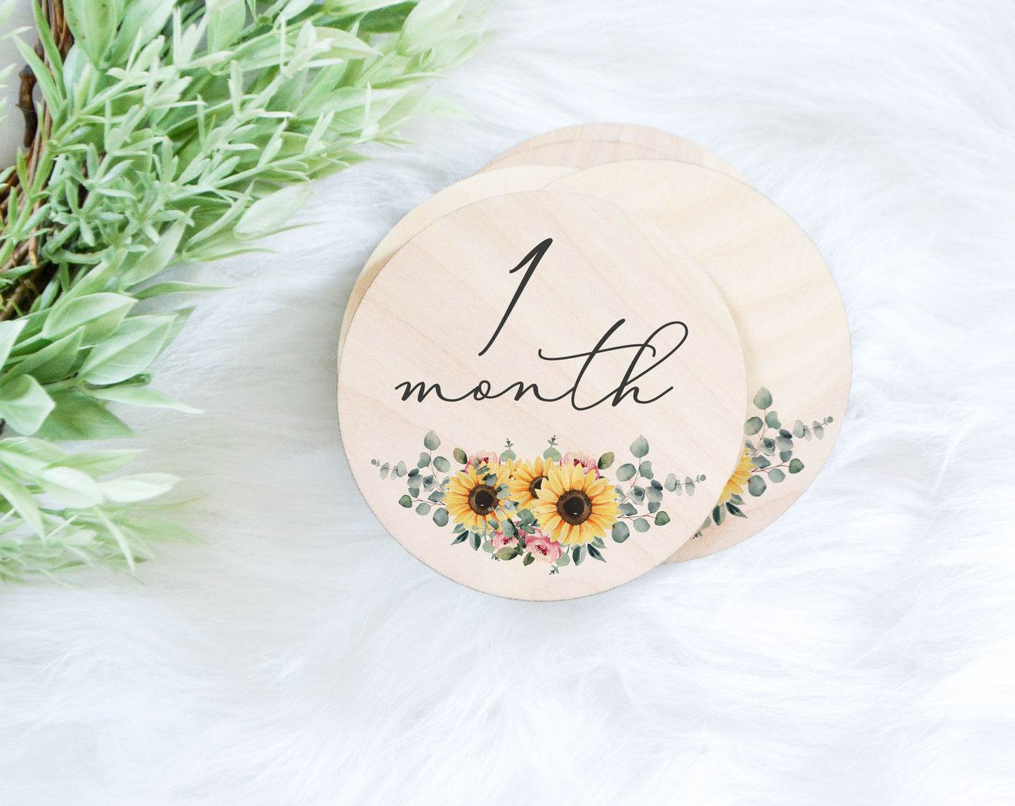 Bernice - Sunflowers Baby Monthly Milestone Set