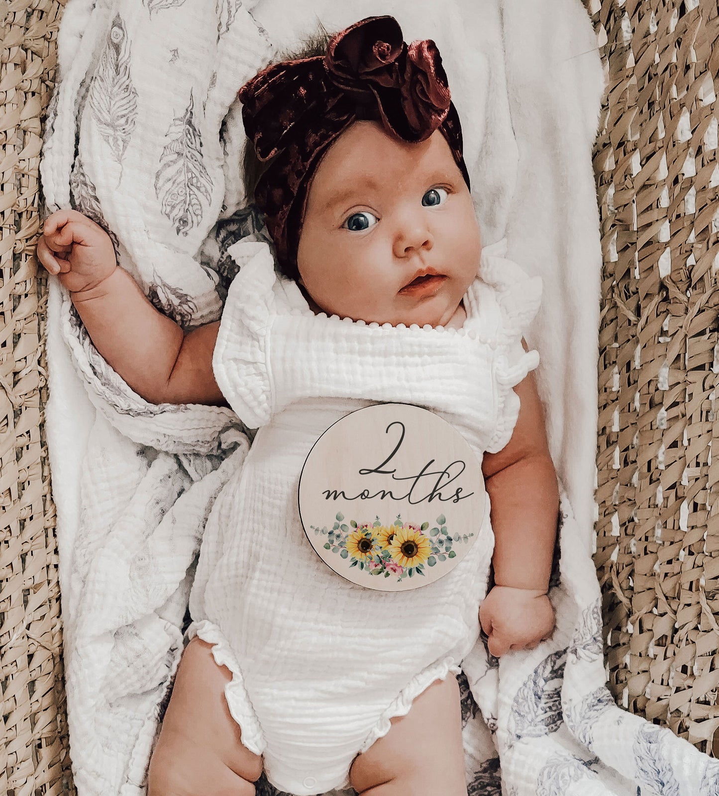 Bernice - Sunflowers Baby Monthly Milestone Set