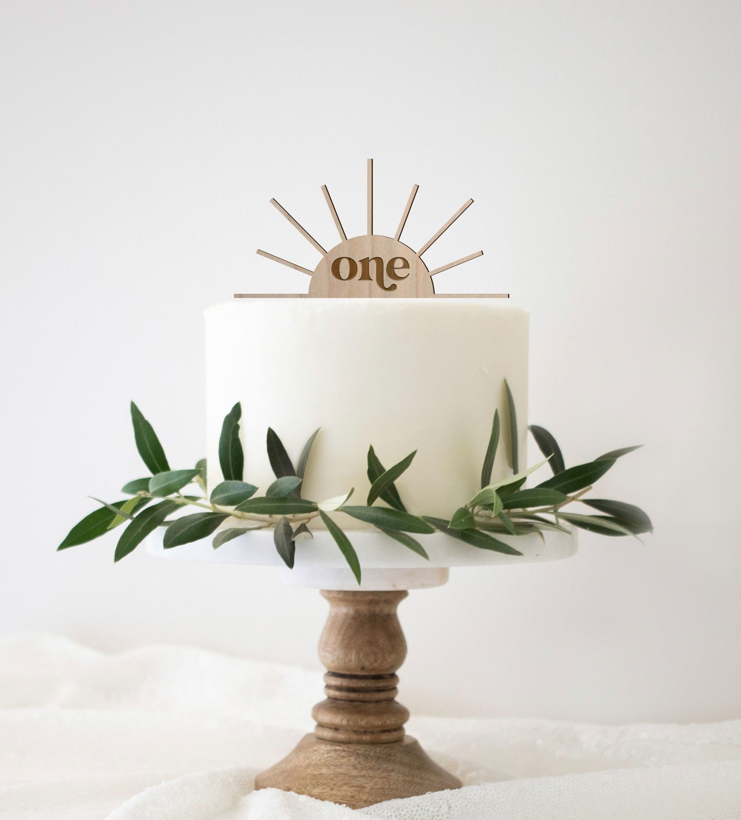 Boho Sunburst Number First Birthday Cake Topper