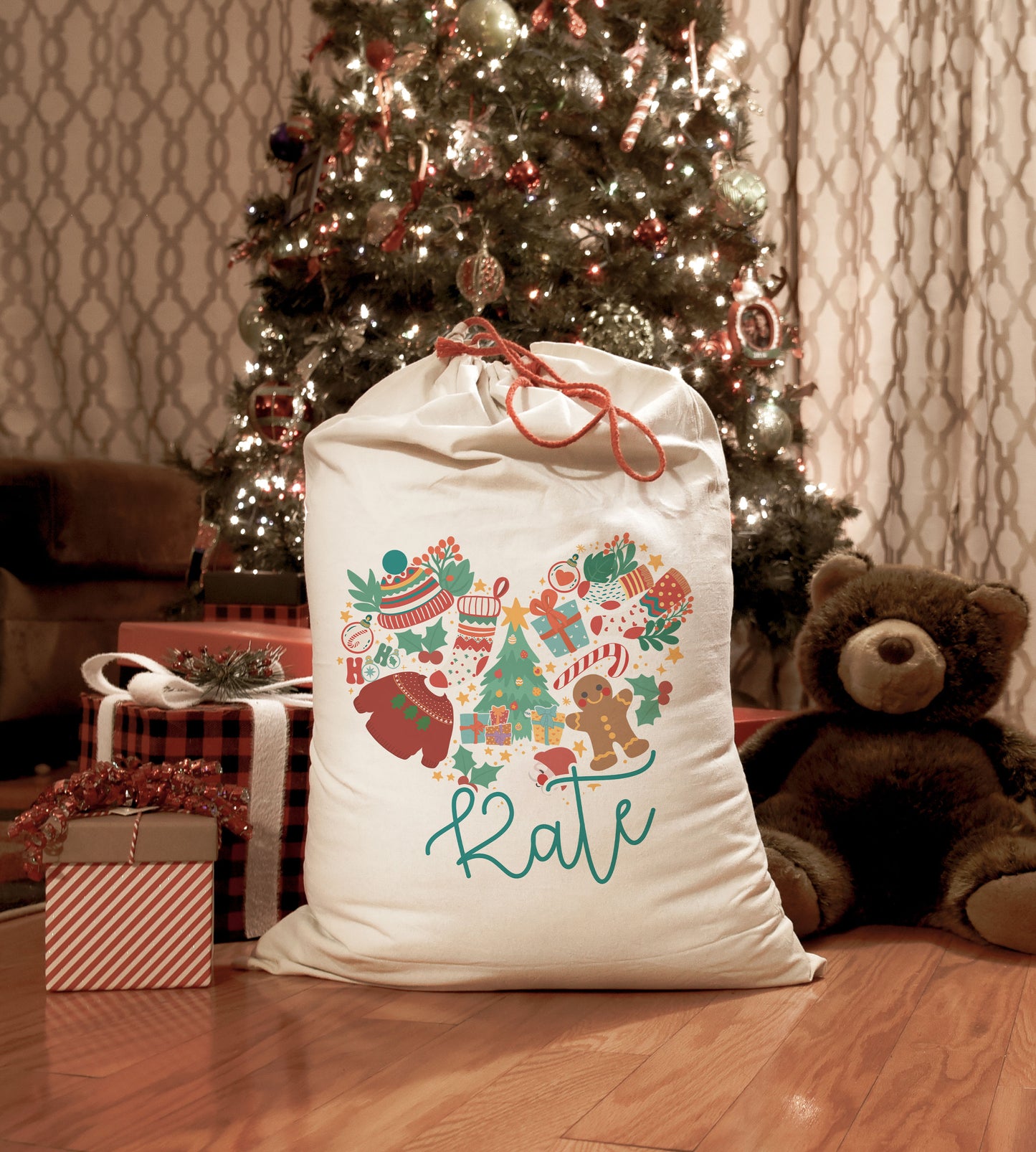 Jumbo Santa Sacks Personalized Christmas Gift Bag