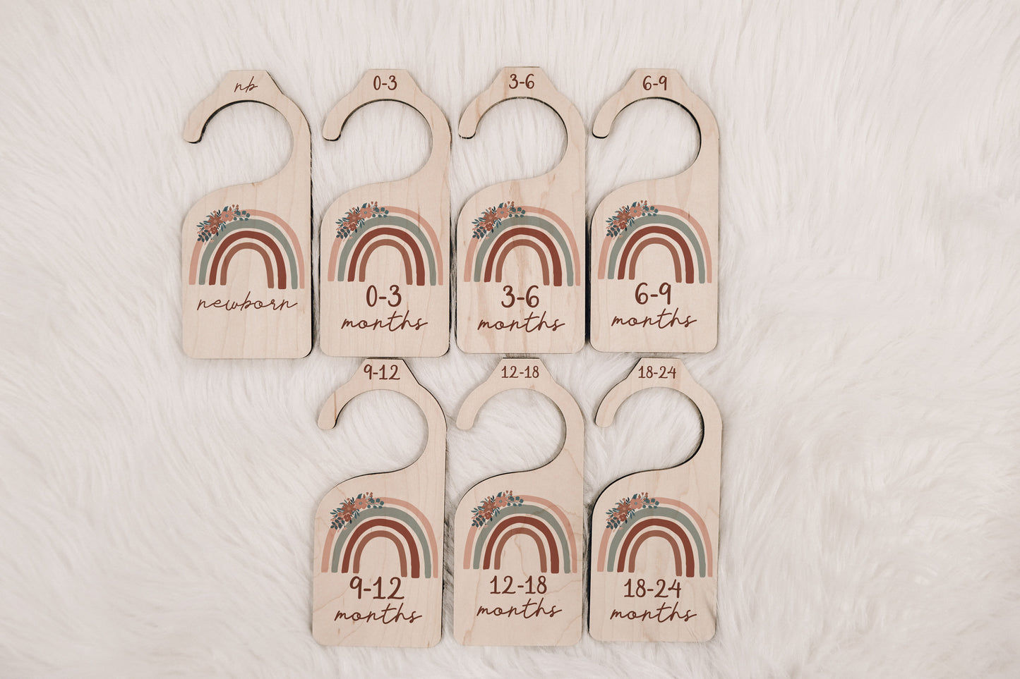 Rainbow Baby Girl Nursery Closet Divider