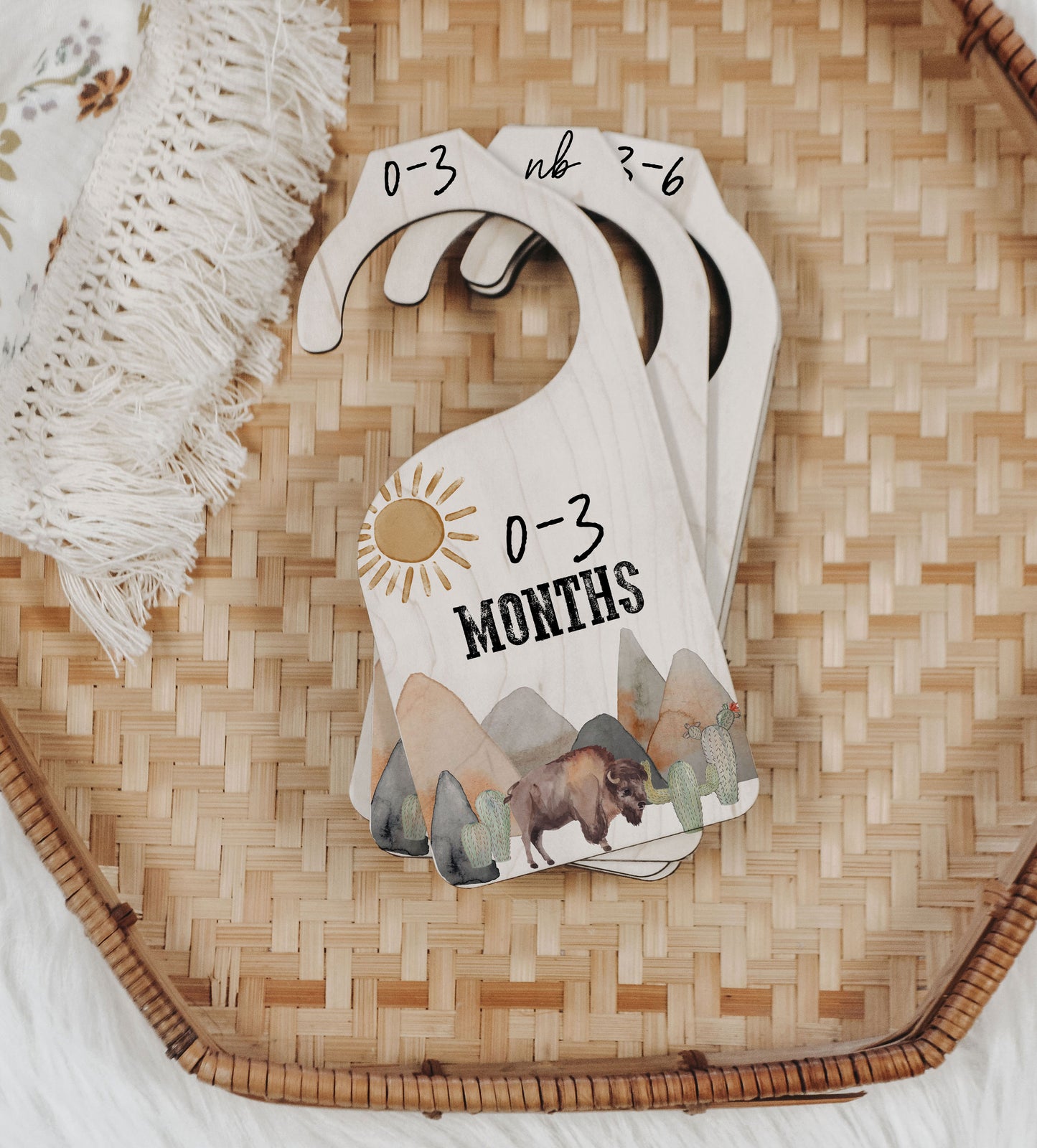 Bison Cactus Collection Nursery Closet Divider