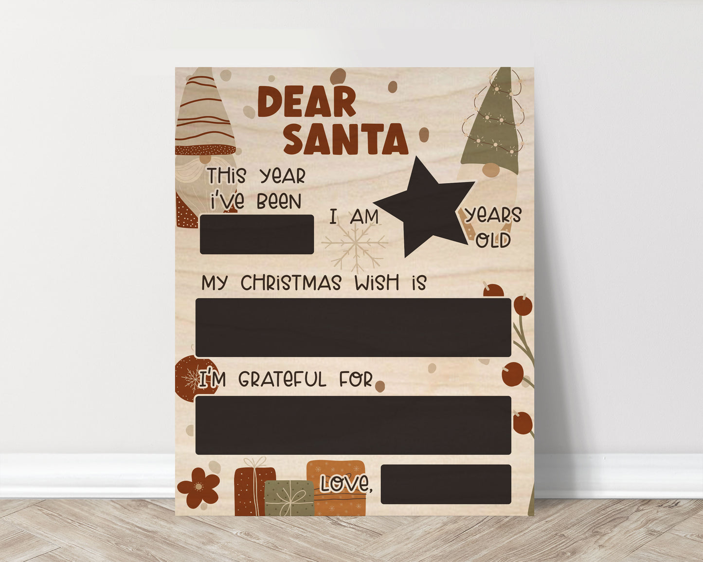 Dear Santa Board Gnomes