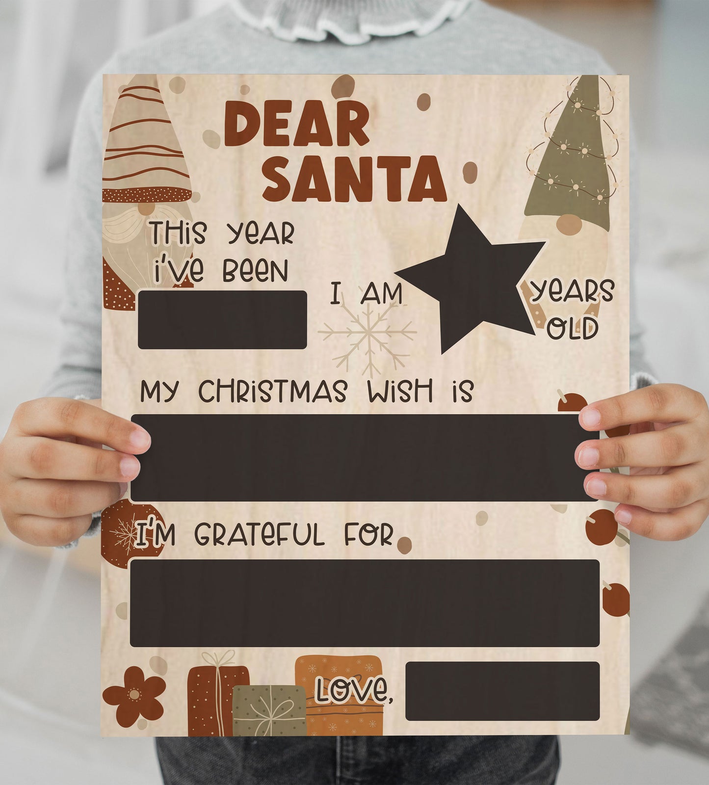Dear Santa Board Gnomes
