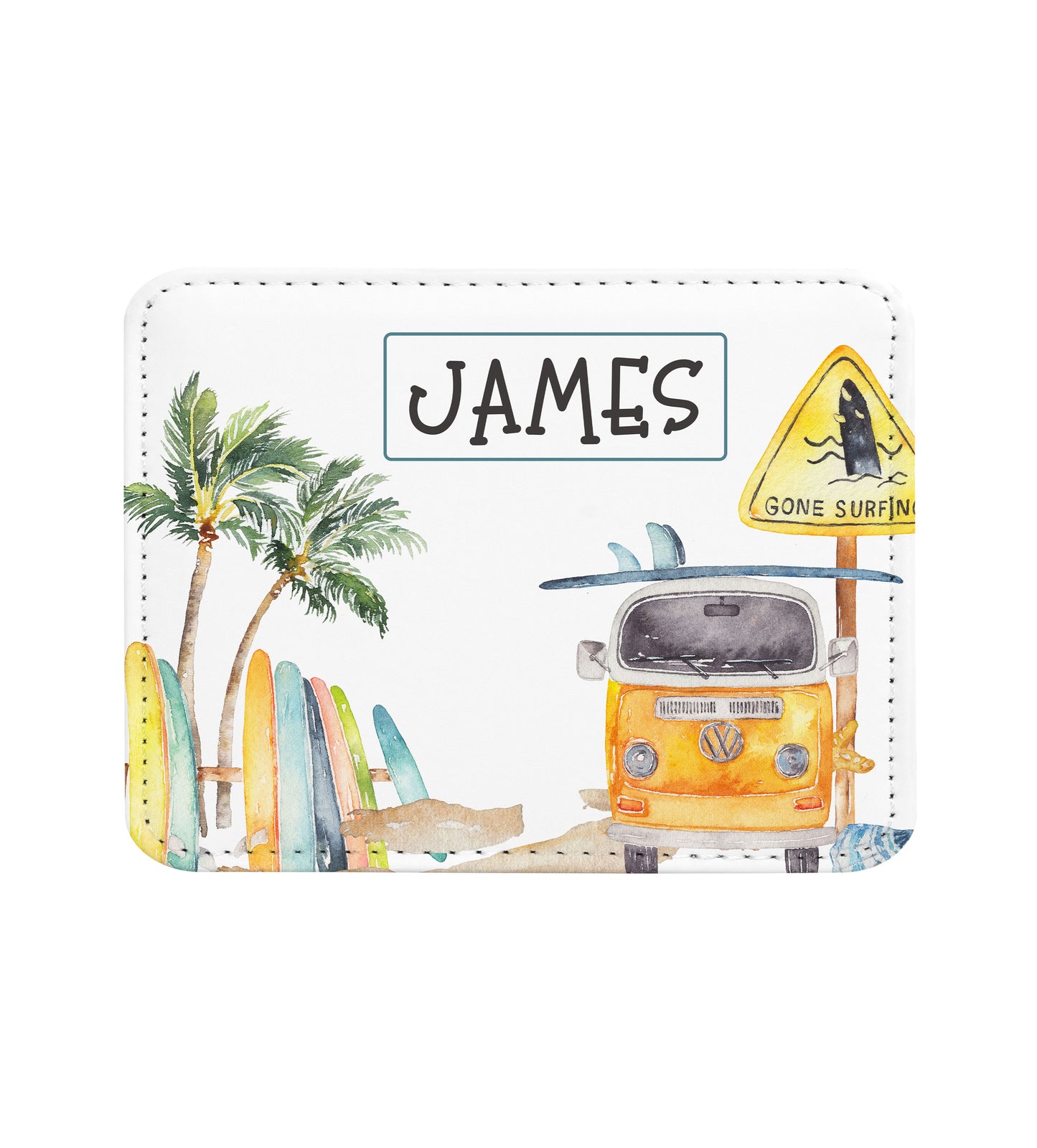 Gone Surfing Personalized Placemat Coaster Set