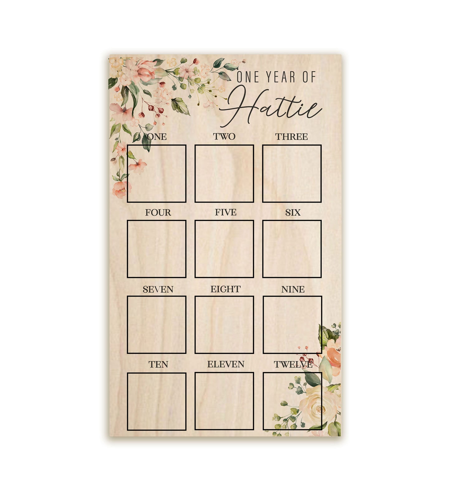 Roses Hattie Collection First Year Photo Board