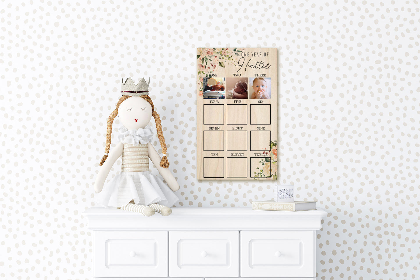 Roses Hattie Collection First Year Photo Board