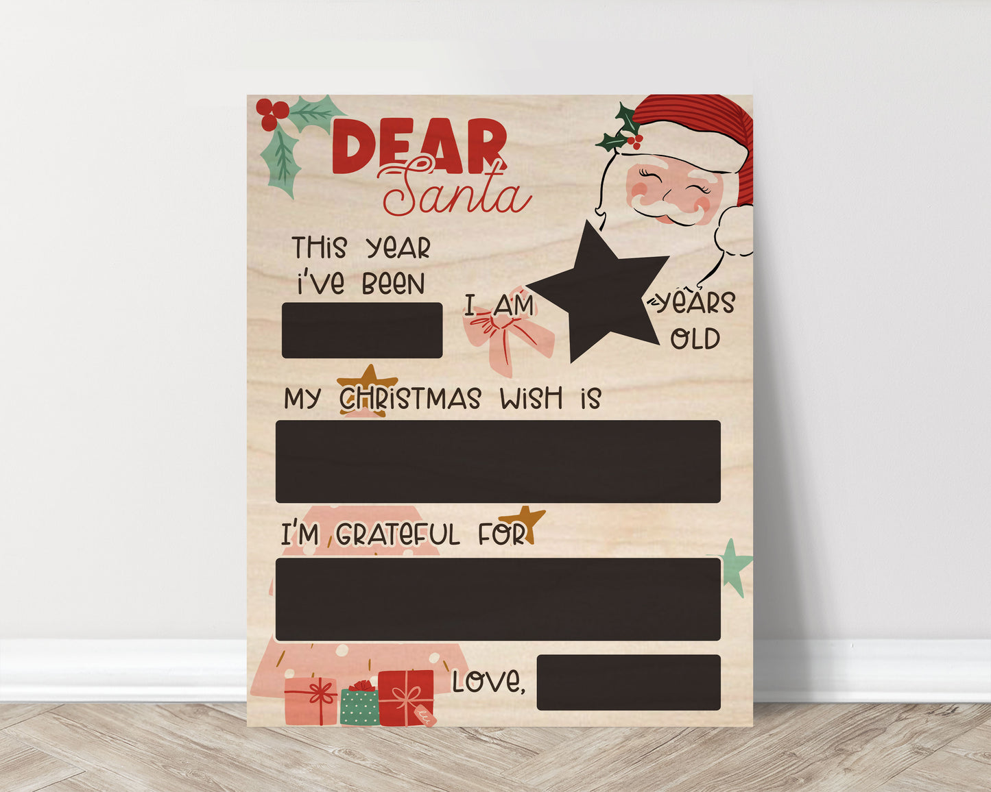 Dear Santa Board Holly