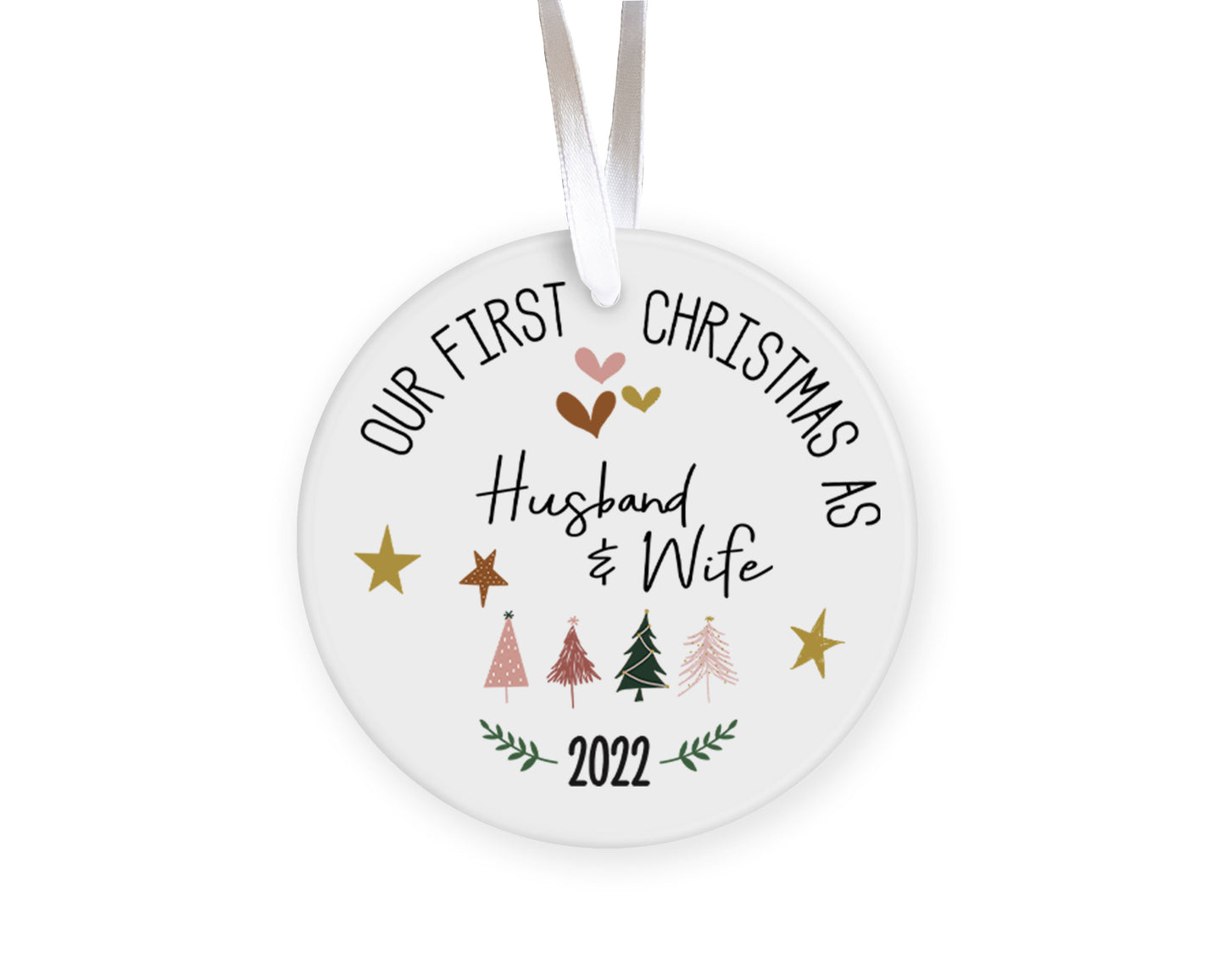 Husband and Wife First Christmas Ornament