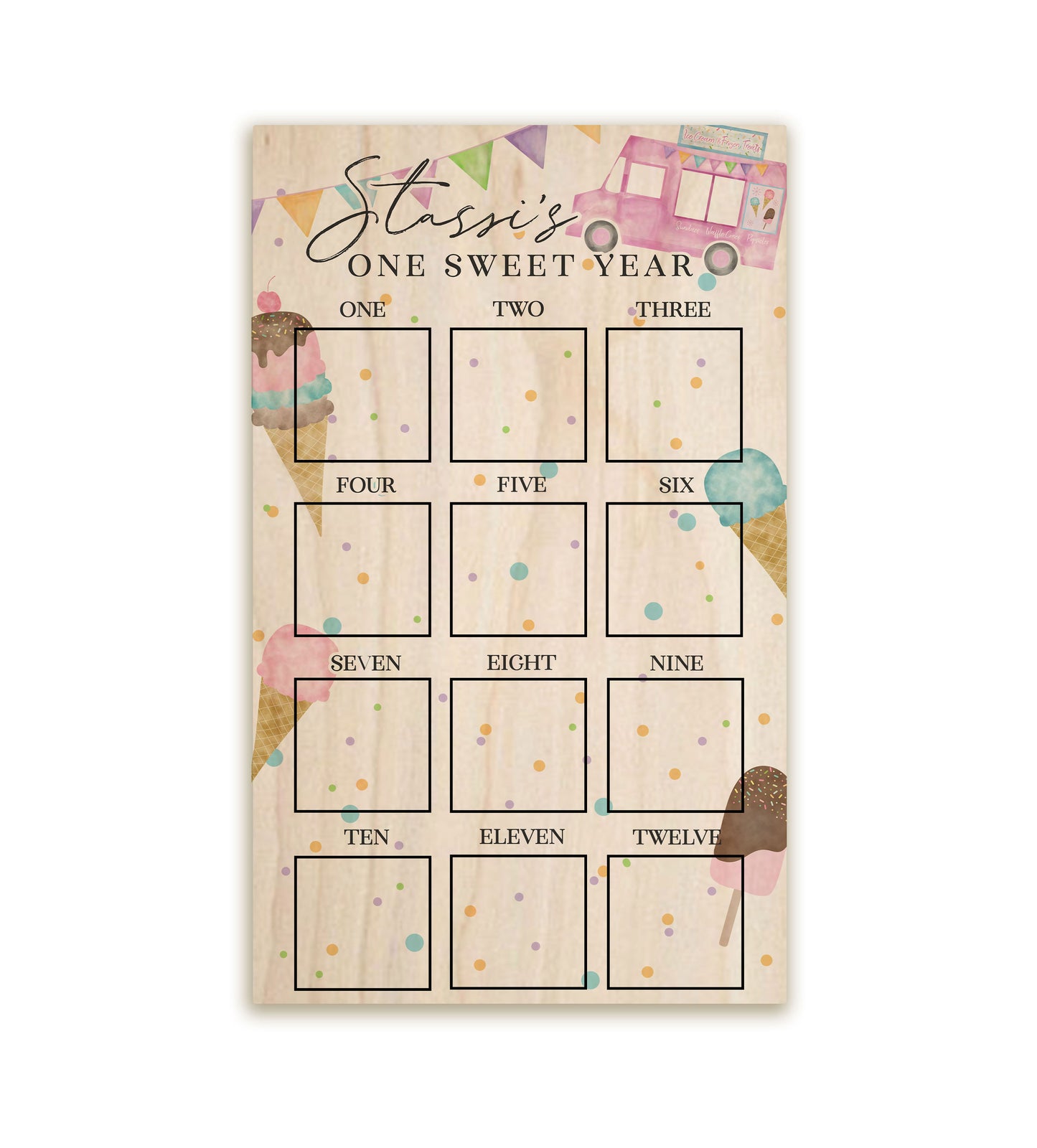 One Sweet Year First Year Photo Board