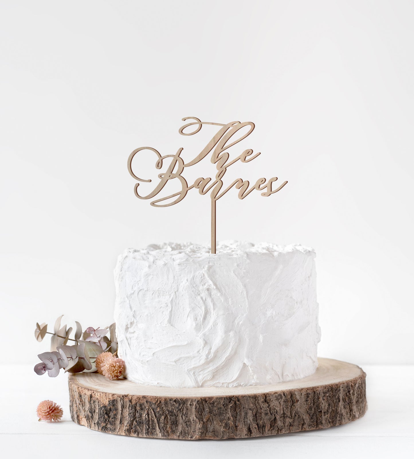 Last Name Wedding Anniversary Cake Topper