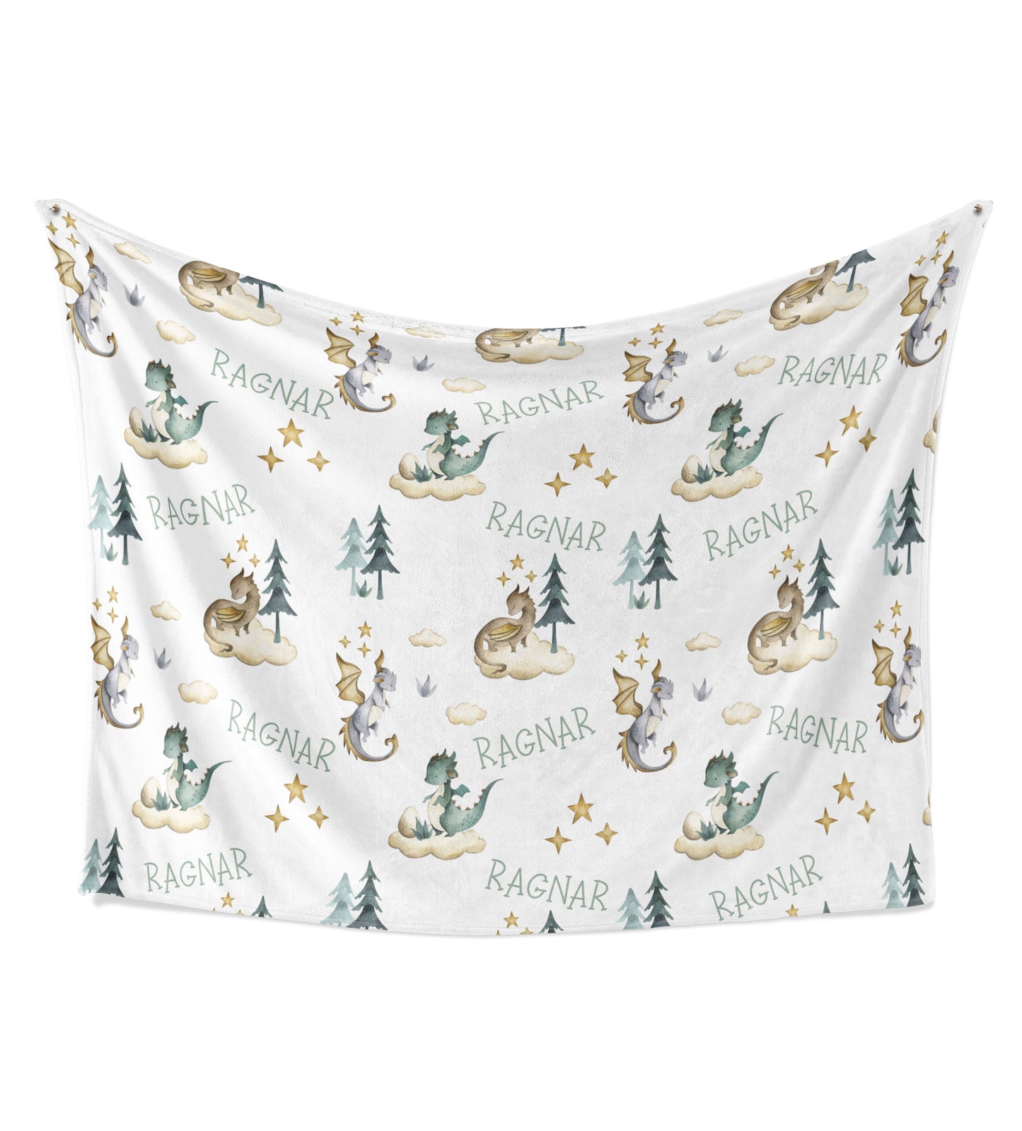 Fairytale Dragons- Personalized Minky Blanket