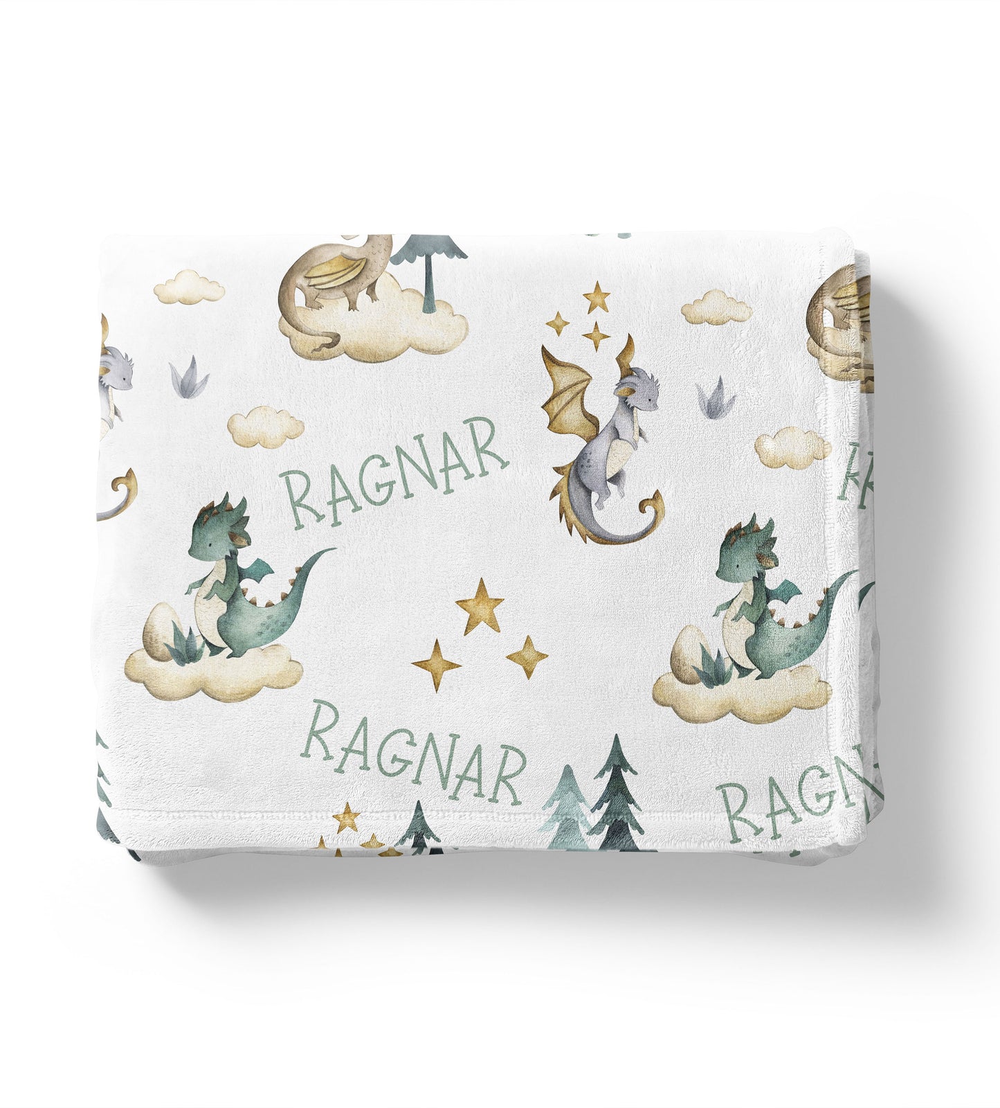 Fairytale Dragons- Personalized Minky Blanket