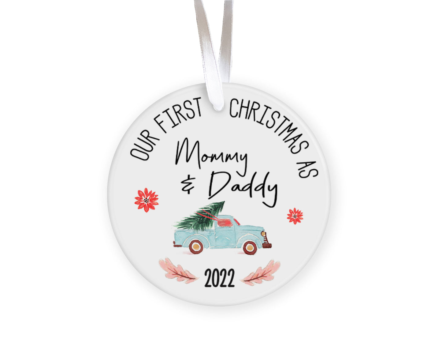 Mommy and Daddy First Christmas Ornament