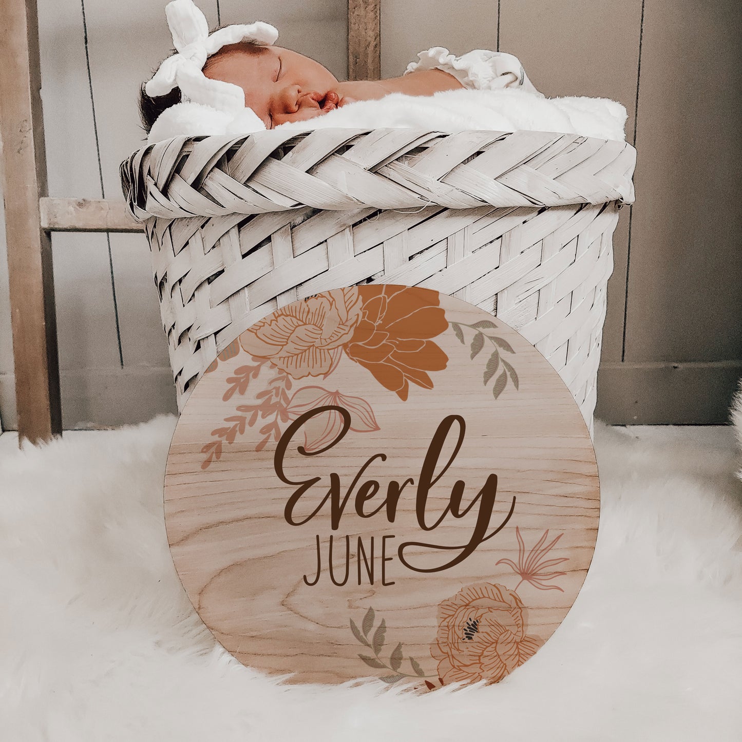 Everly Collection Birth Stats Announcement Name Sign EJ0021