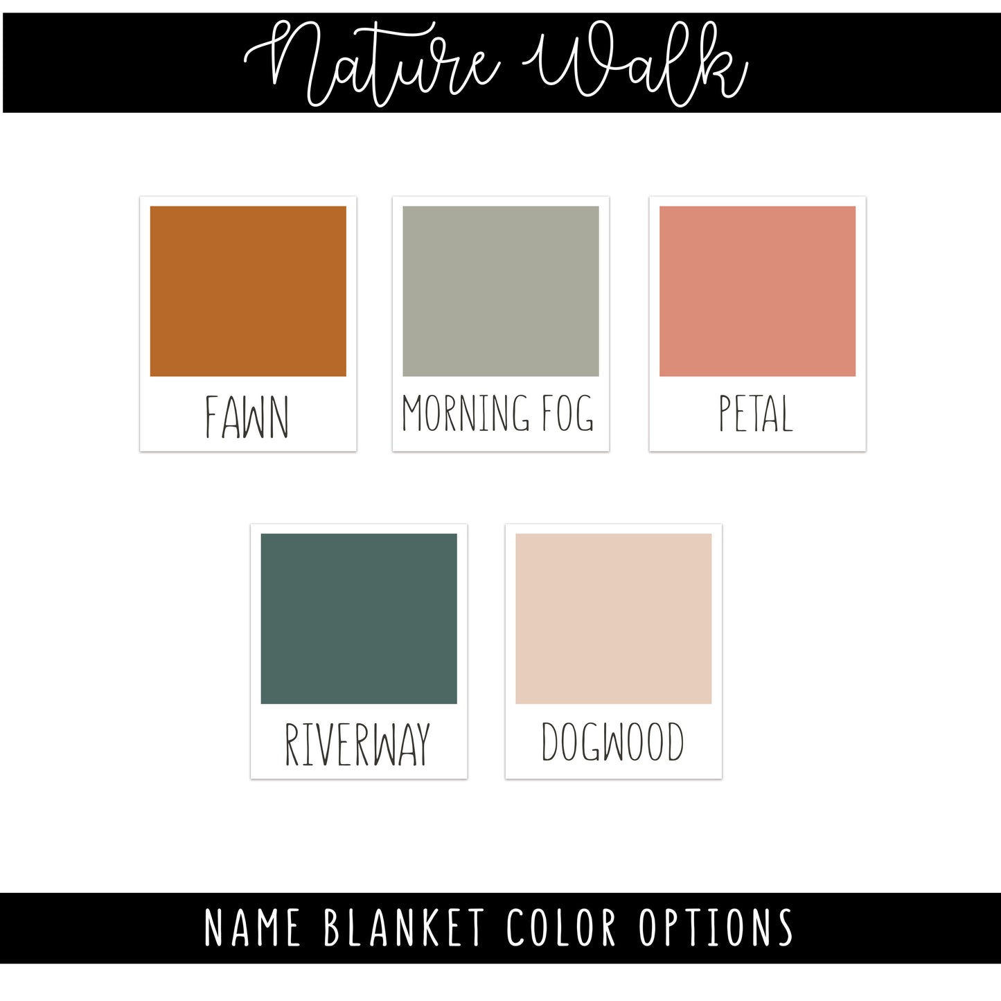 Nature Walk Personalized Name Blanket