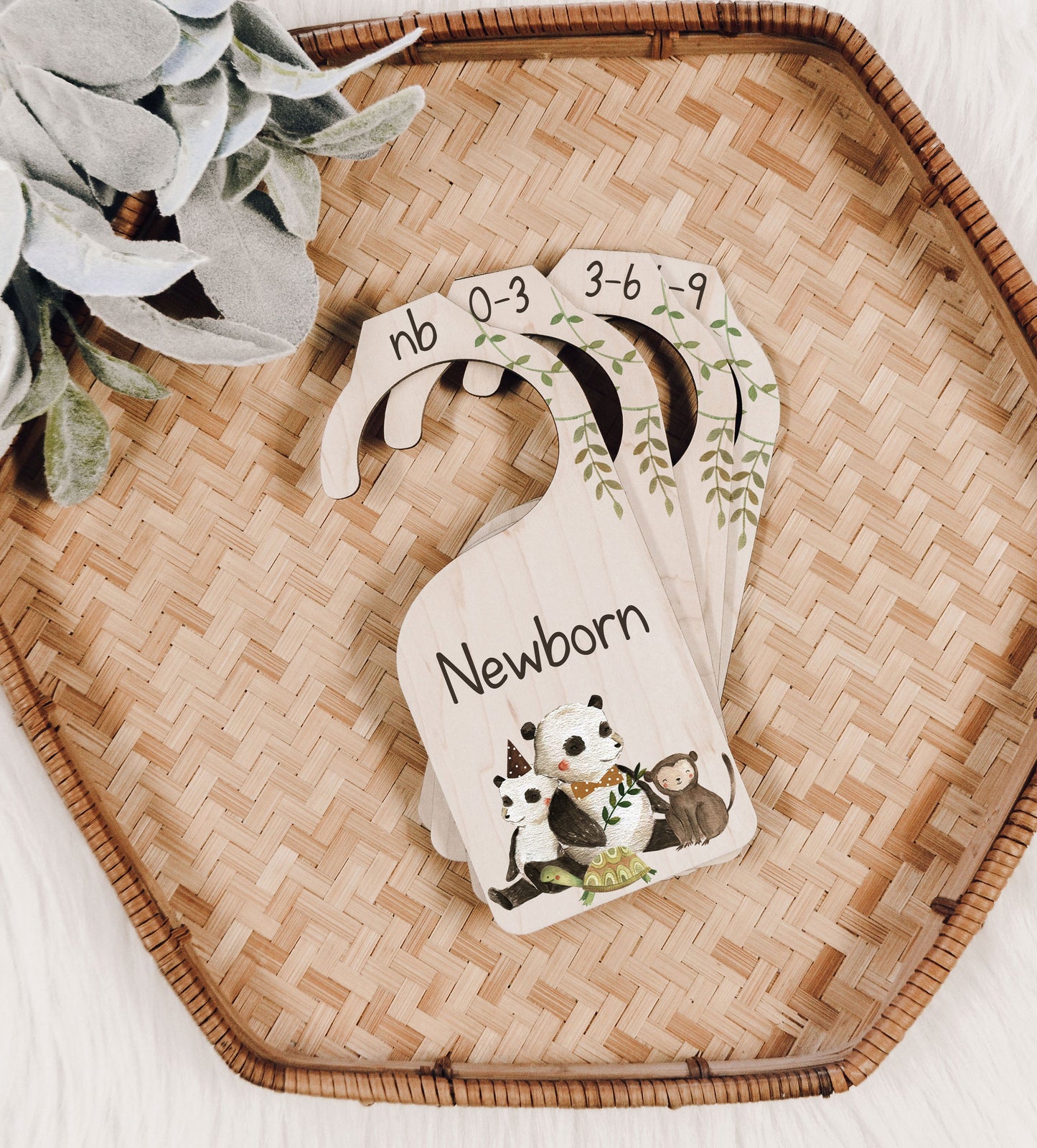 Panda Friends Nursery Closet Divider