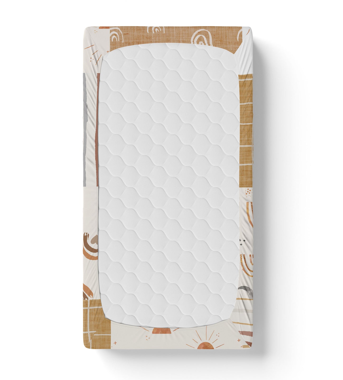 Rustic Rain Collection -Sunburst Rainbow Crib Sheet