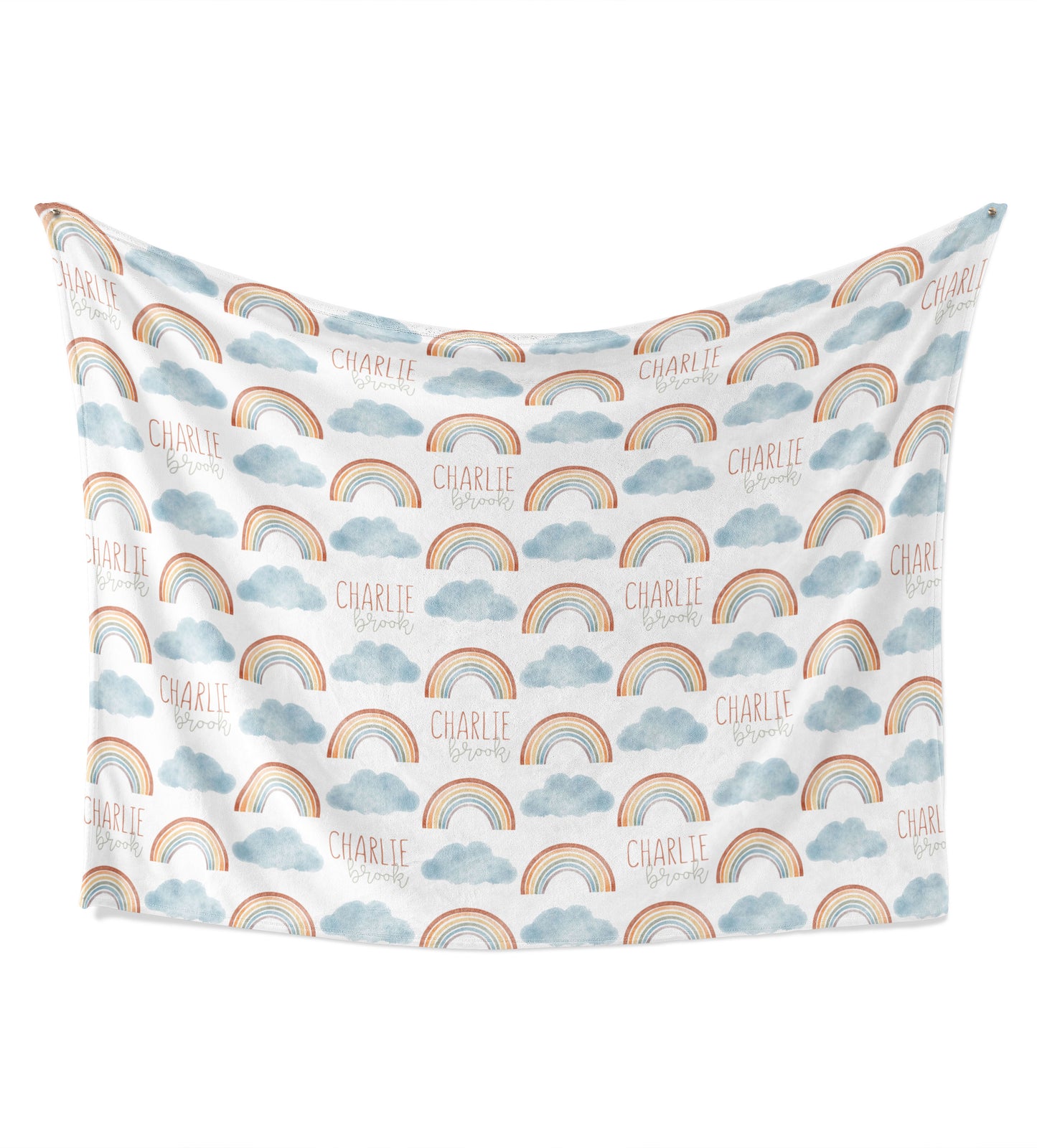Rainbow Clouds- Minky Blanket