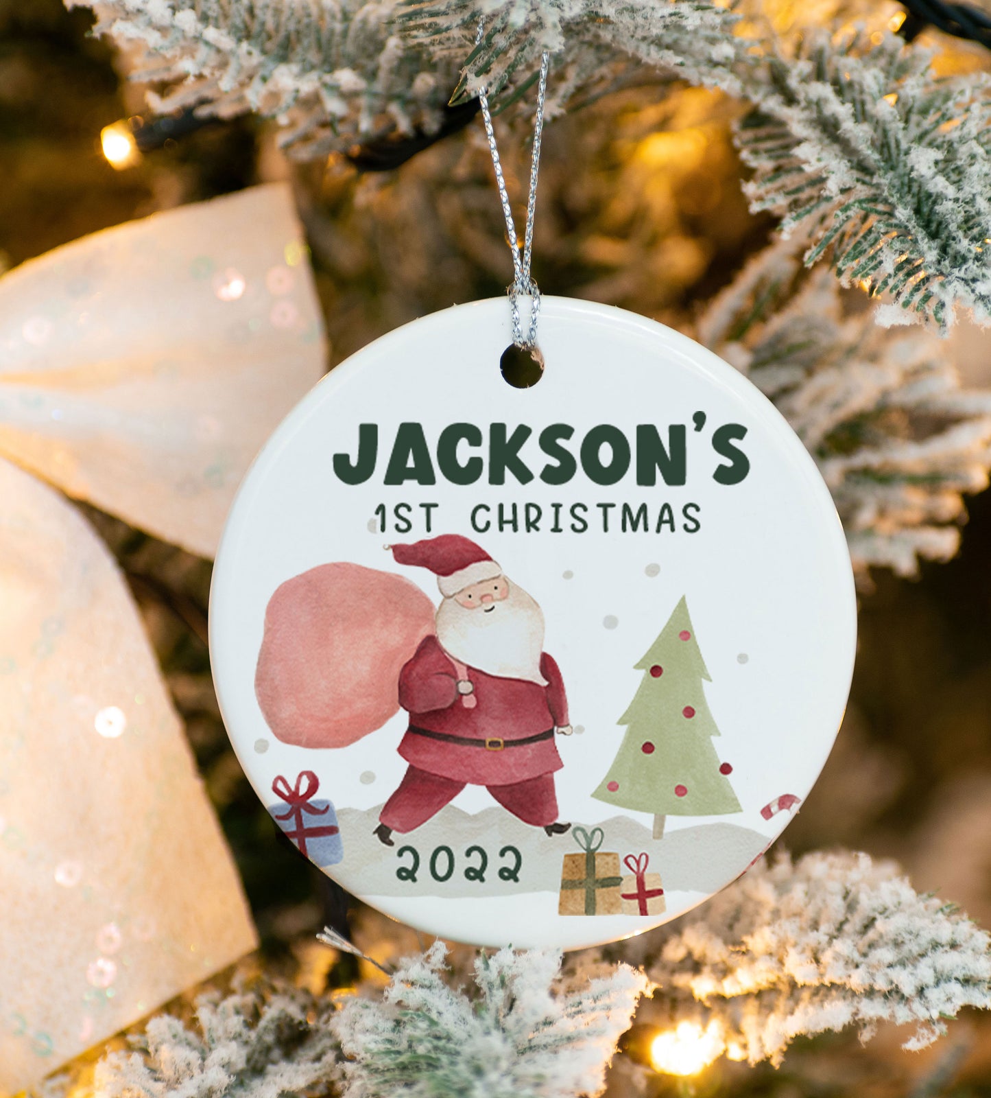 Personalized Santa Baby First Christmas Ornament