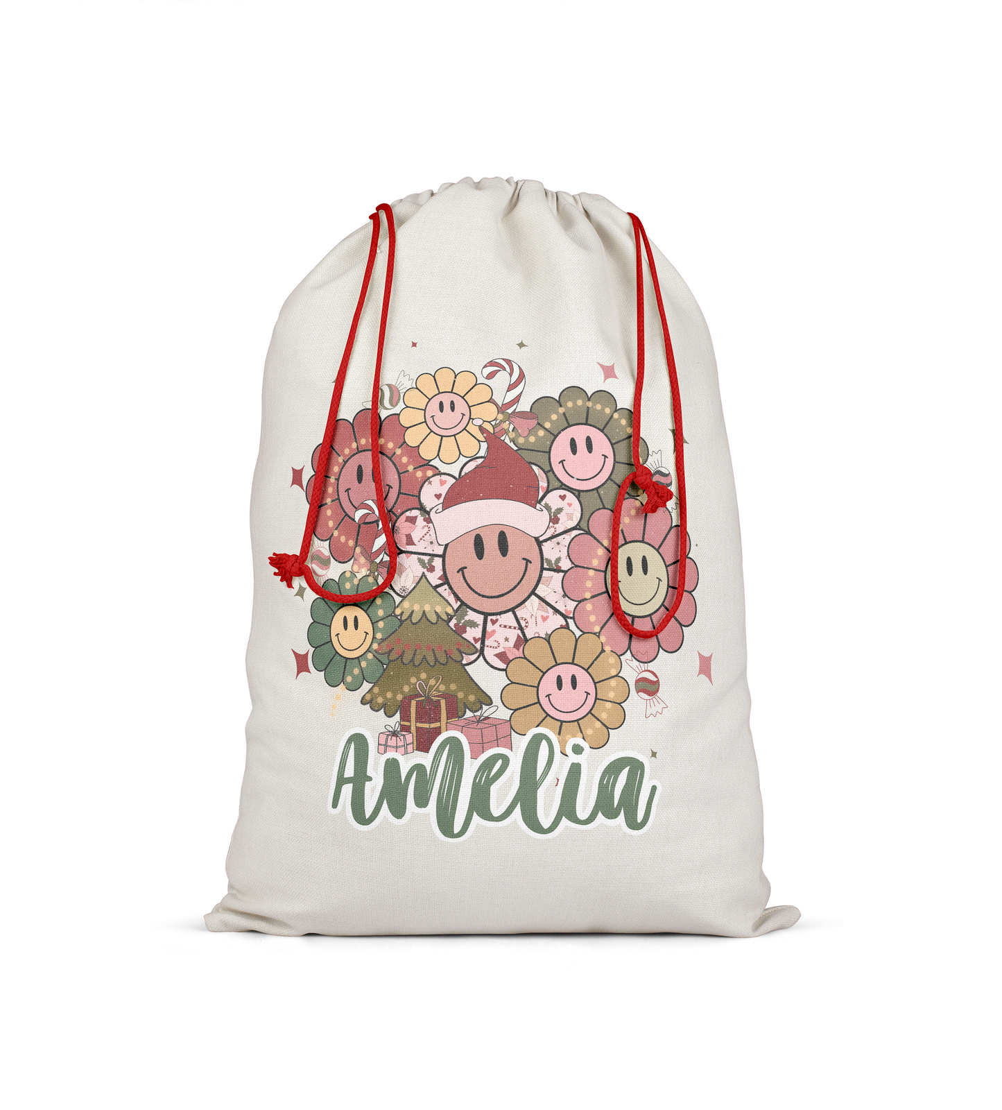 Jumbo Drawstring Santa Sacks Personalized Christmas Gift Bag