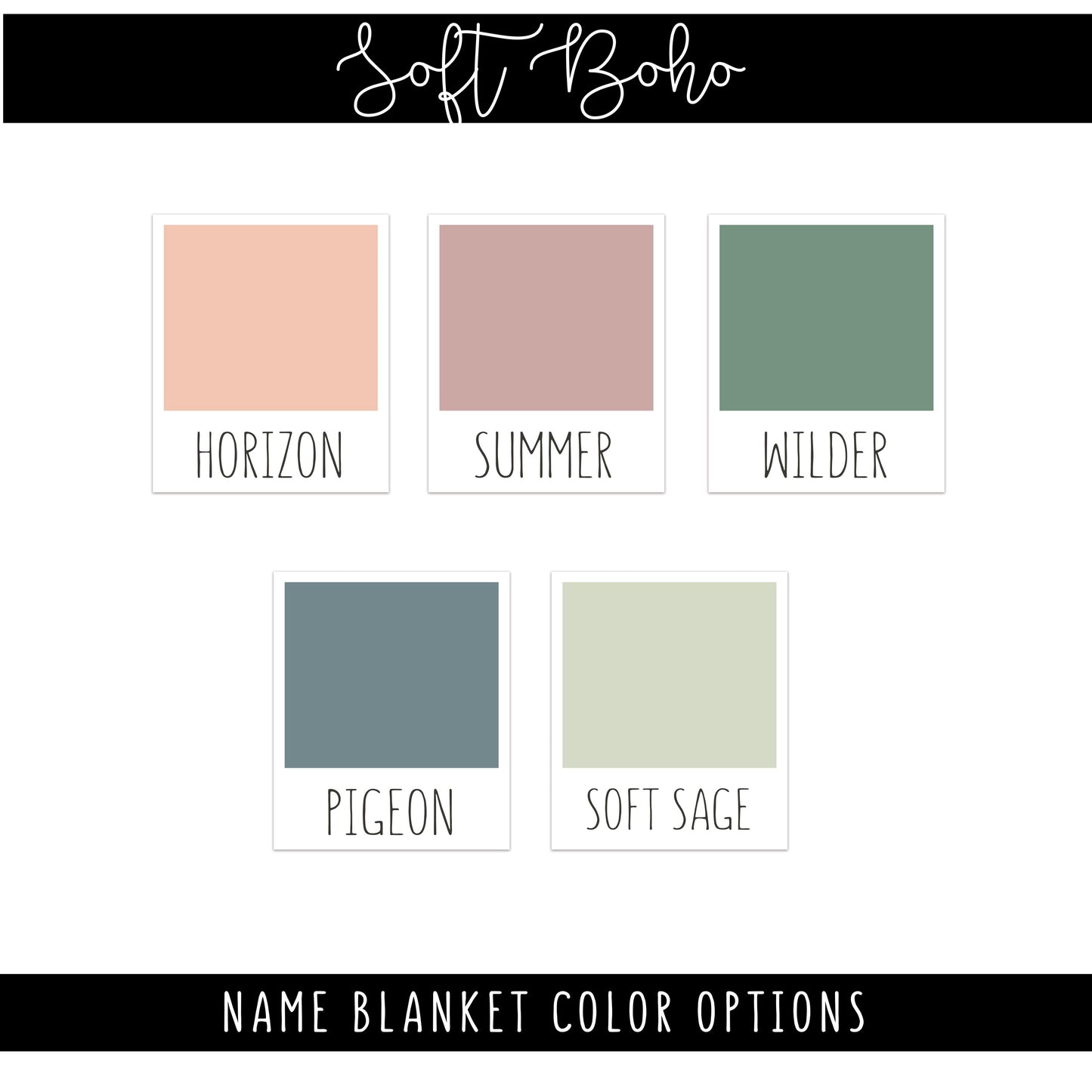 Soft Boho Personalized Name Blanket