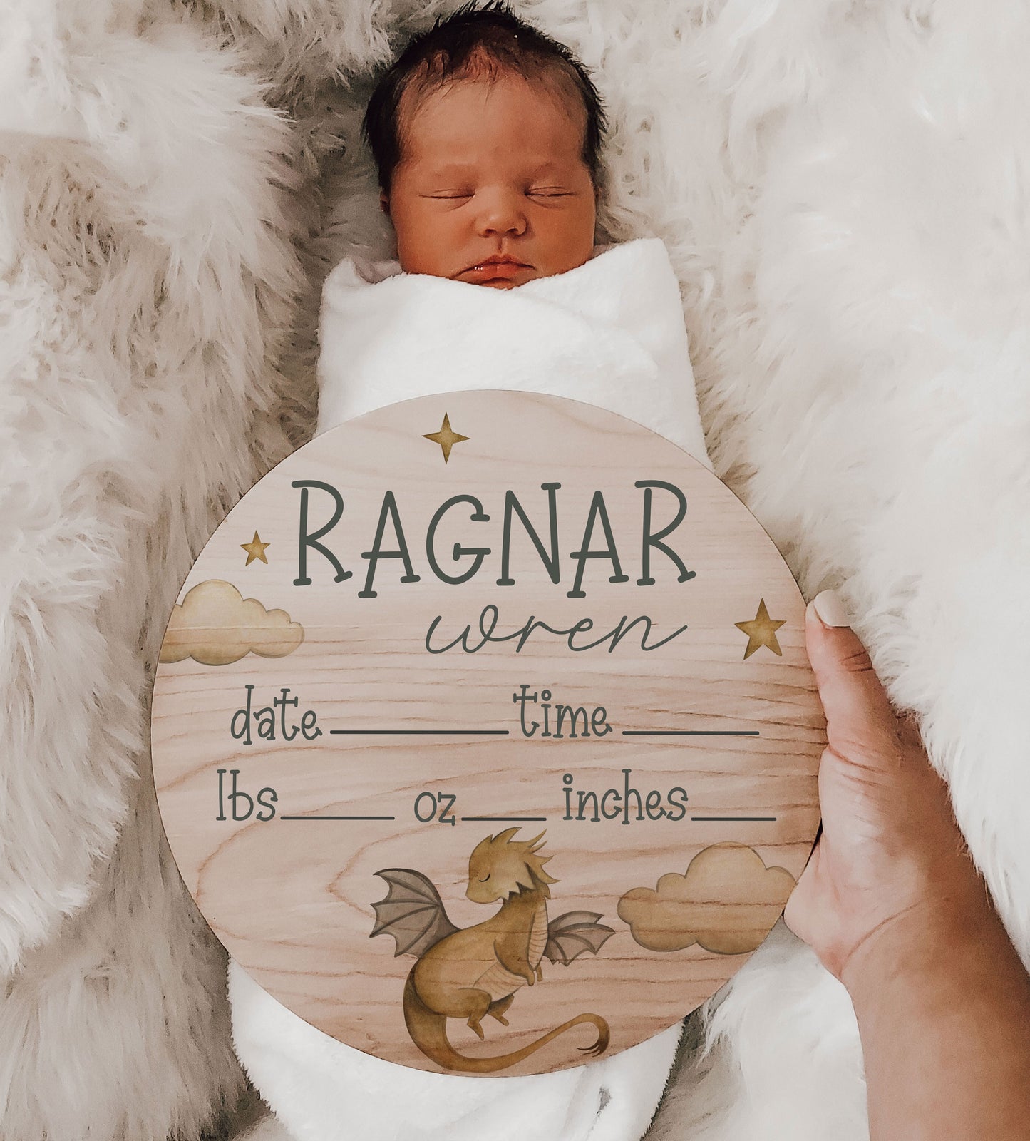 Fairytale Dragons Birth Stats Name Announcement Sign