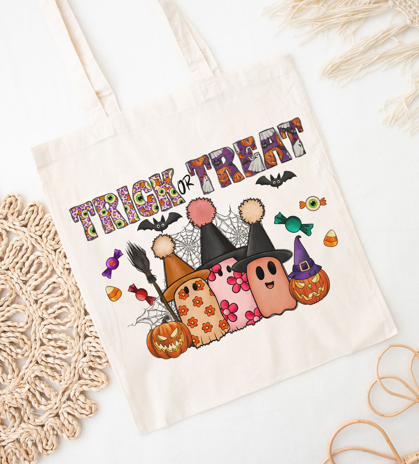 Custom Name Halloween Trick or Treat Bag