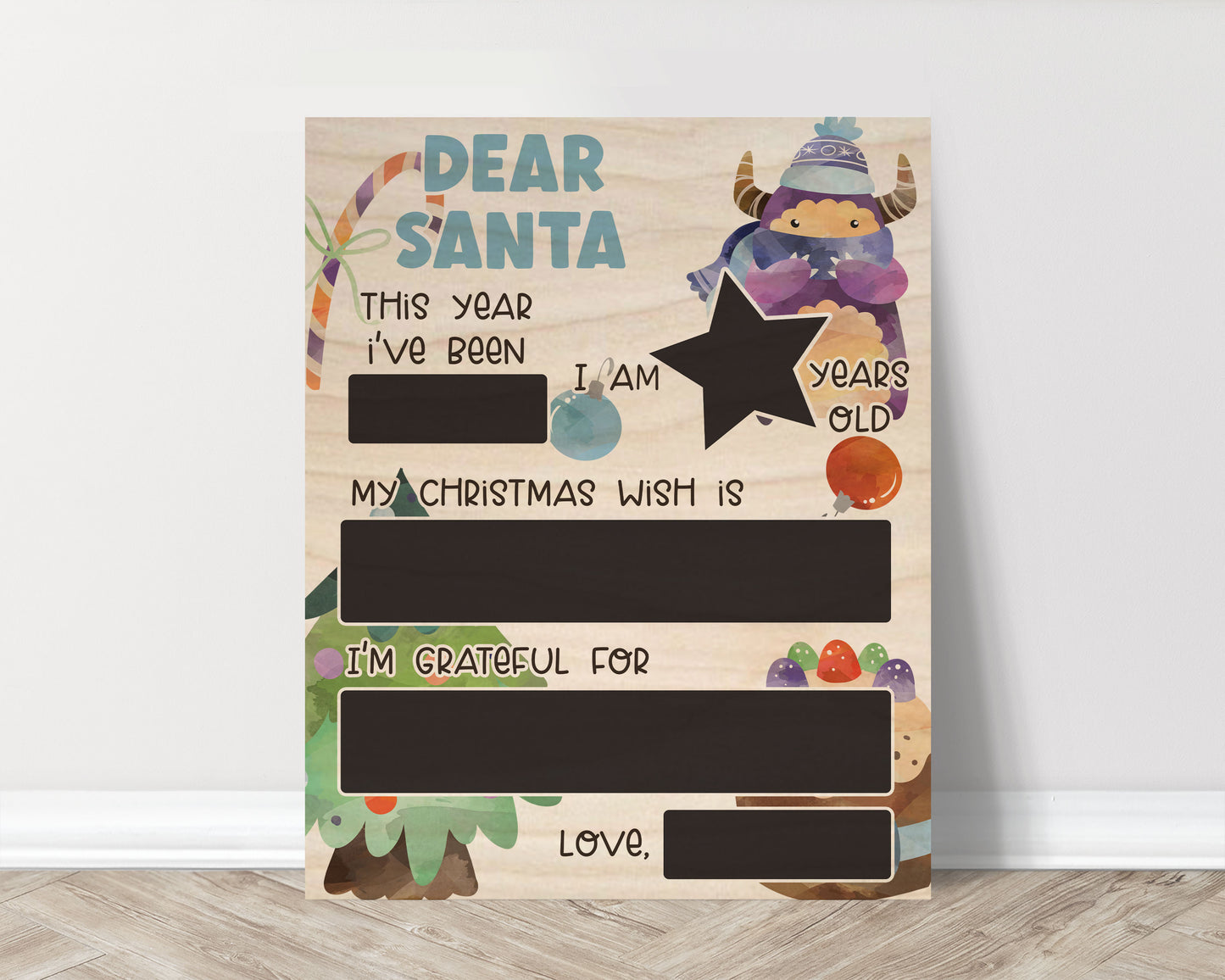 Dear Santa Board Yeti