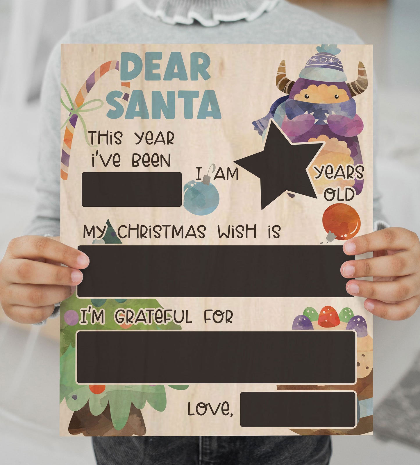 Dear Santa Board Yeti