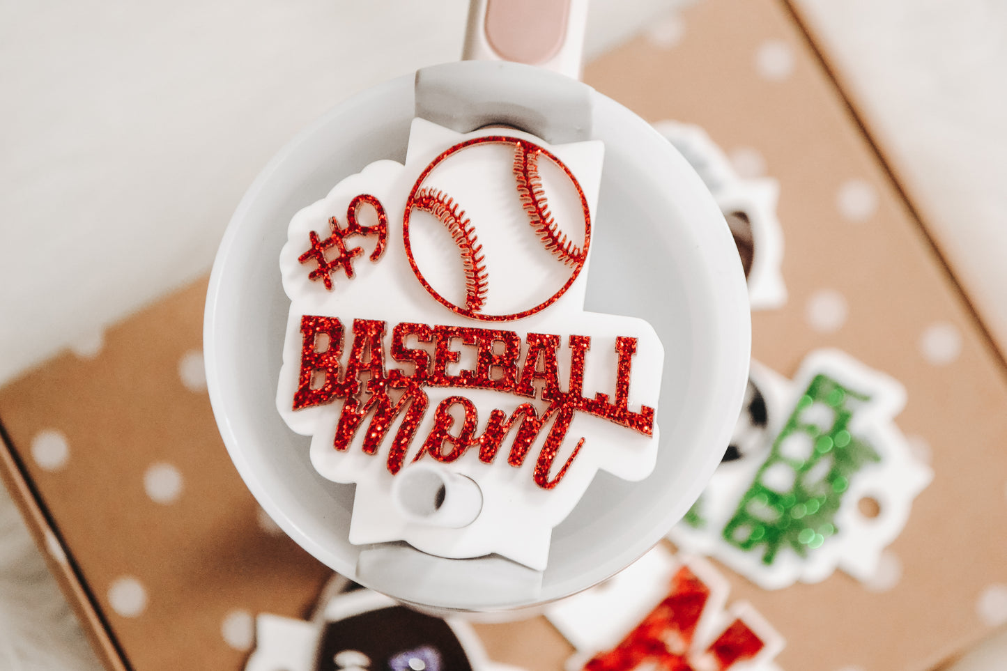 Baseball Mom Stanley Tumbler Name Tag Personalized