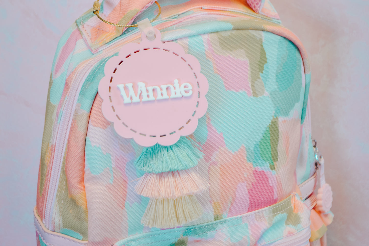 Tassel Diaper Bag Tag, Backpack Name Tag, Name Keychain