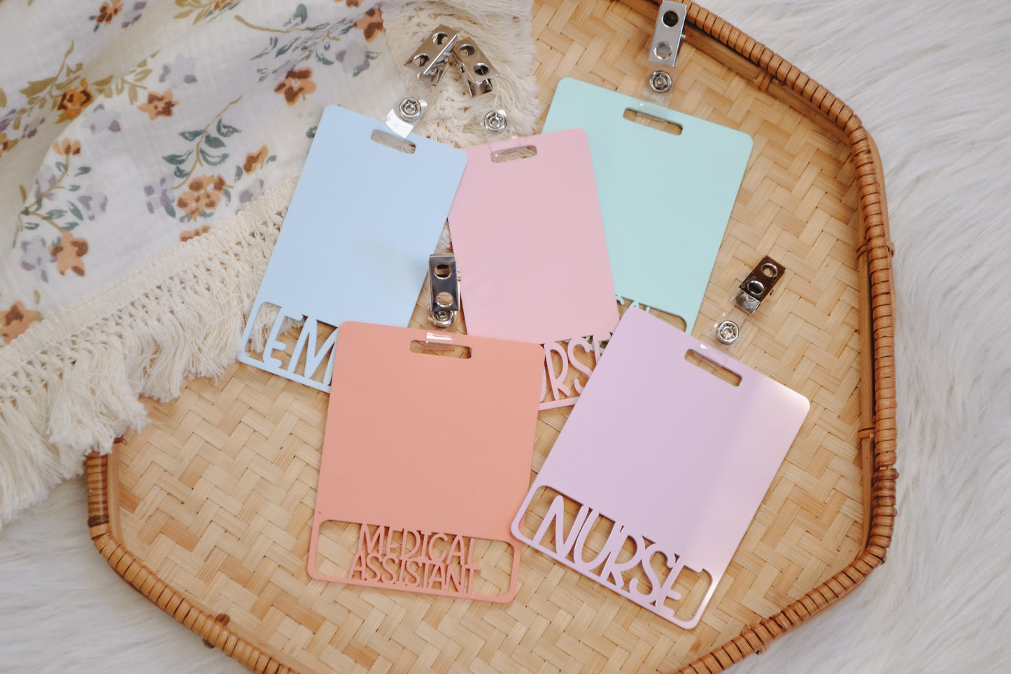 Badge Buddy for Nurse, Medical Healthcare Badge Buddies, ID Holder, RN Badge Backer, Custom Badge Buddy, Vertical Horizontal Badge Backers
