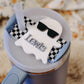 Stanley Name Plate Tumbler Tag Personalized, Halloween Girl Ghost Tumbler Name Tags, Custom Quencher Tumbler Topper Lid H2.0 20/30oz 40oz