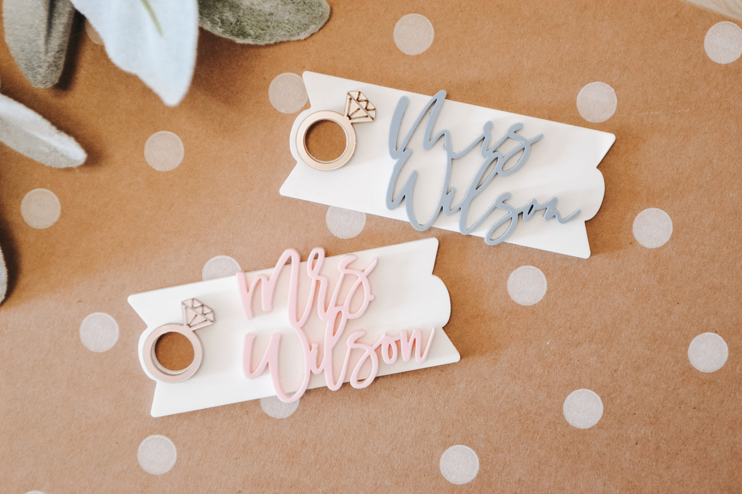 Mrs. Stanley Tumbler Name Plate Acrylic